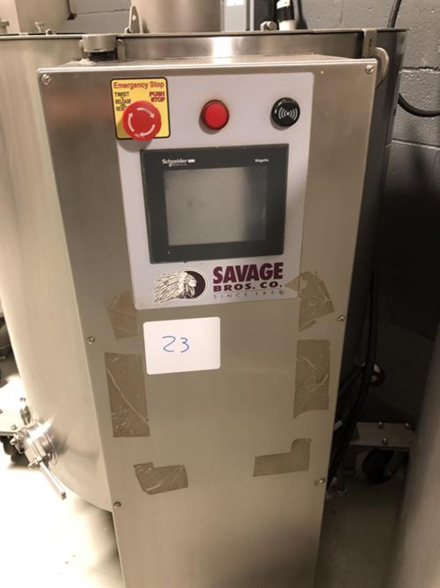 Savage 1250-lb Stainless Steel Chocolate Melter - model 0974-40, with PLC touchscreen controls, -