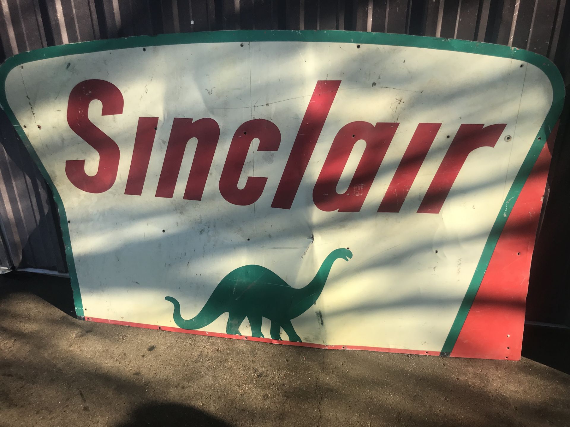 Pair 1960’s Lg. Metal Sinclair Signs (as is) - Image 2 of 2