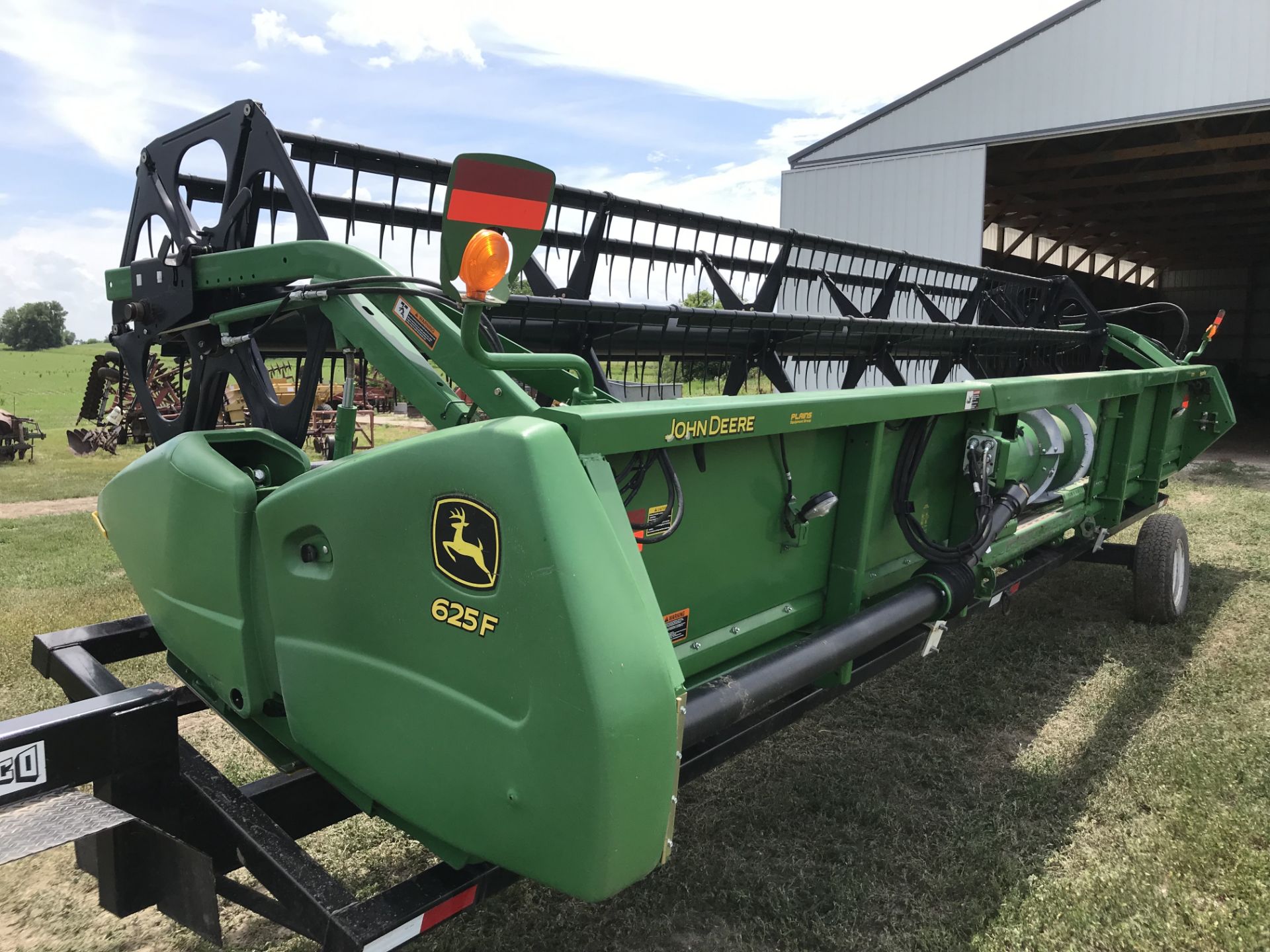 2011 JD 625F Hydra Flex, S#0740923, Poly, Full Width Fingers, Single Point Hook-up, Stubble &