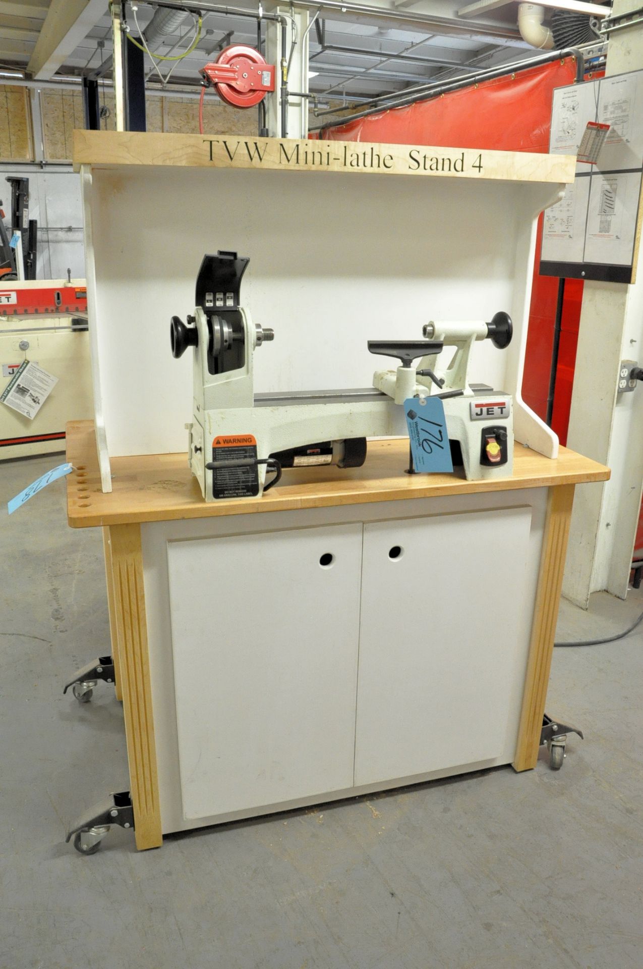 Portable TVW Mini-Lathe Cabinet, with Down Draft Dust Collector, (Wood Lathes Not Included)