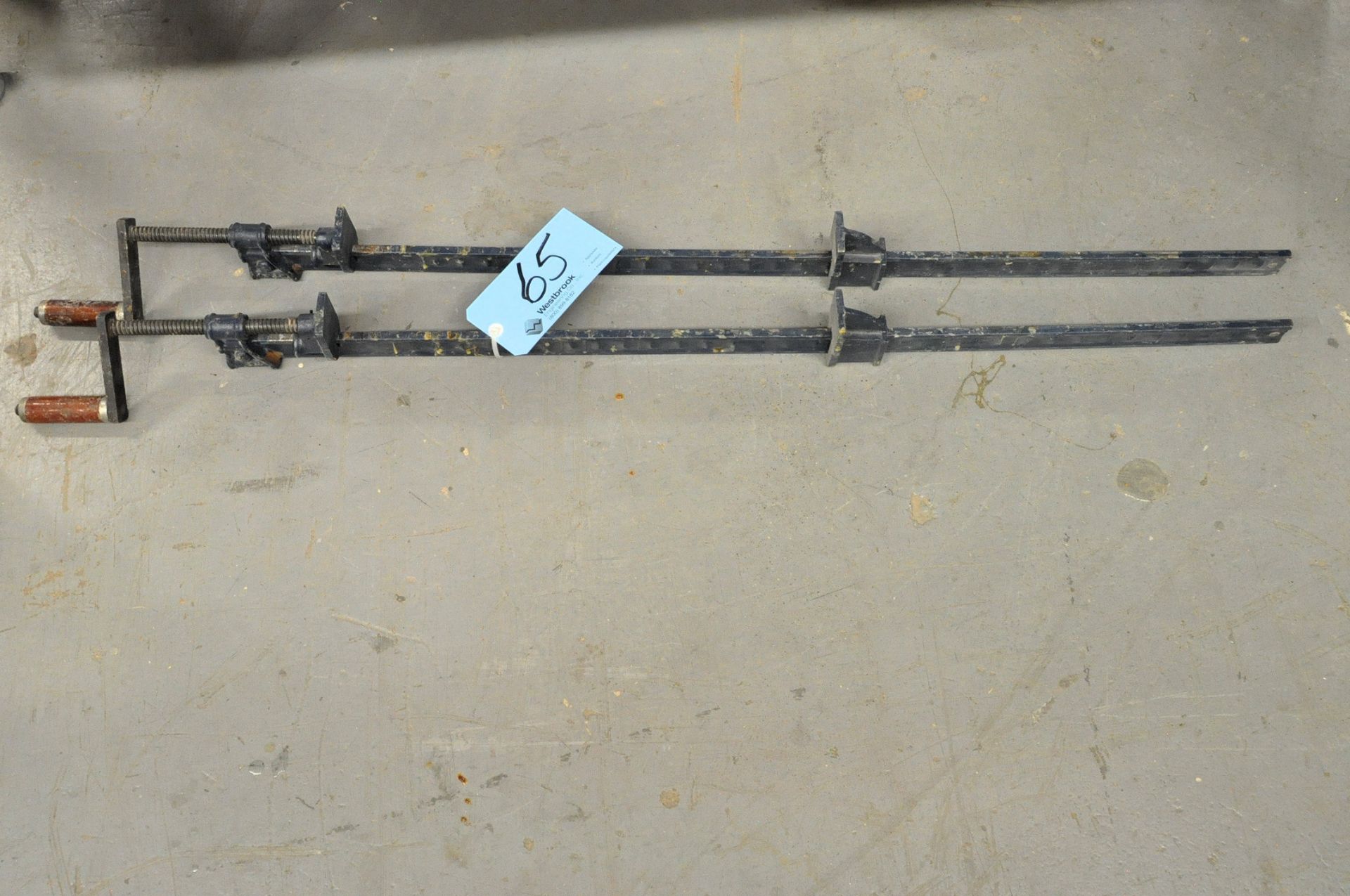 Lot-(2) 36" I-Bar Clamps Under (1) Table