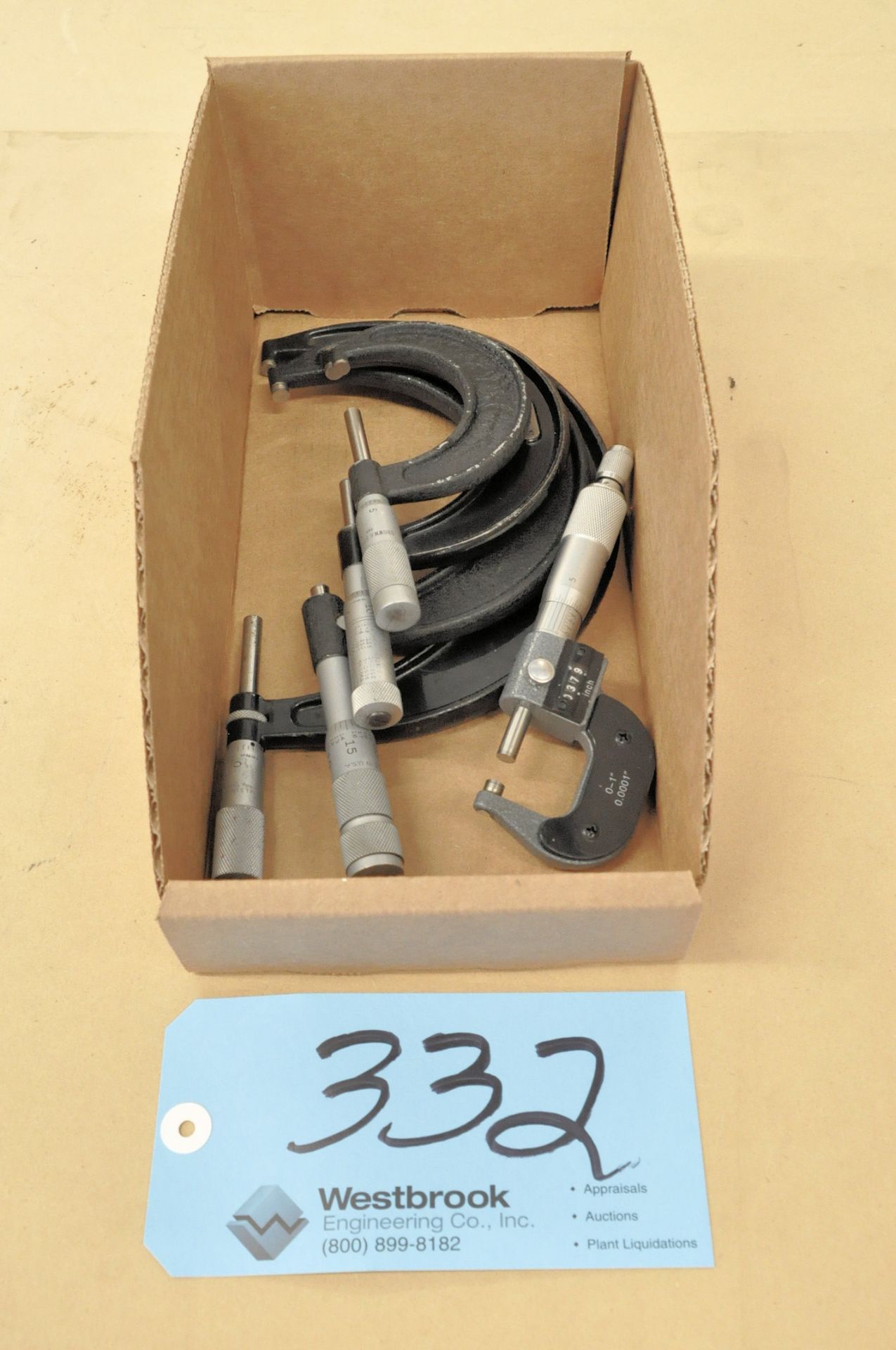 5-Piece Various Mfg. Micrometers in (1) Box