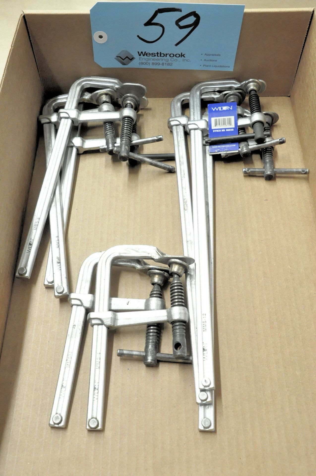 Lot-(3) Wilton 12", (3) 8" and (2) 4" F-Clamps in (1) Box