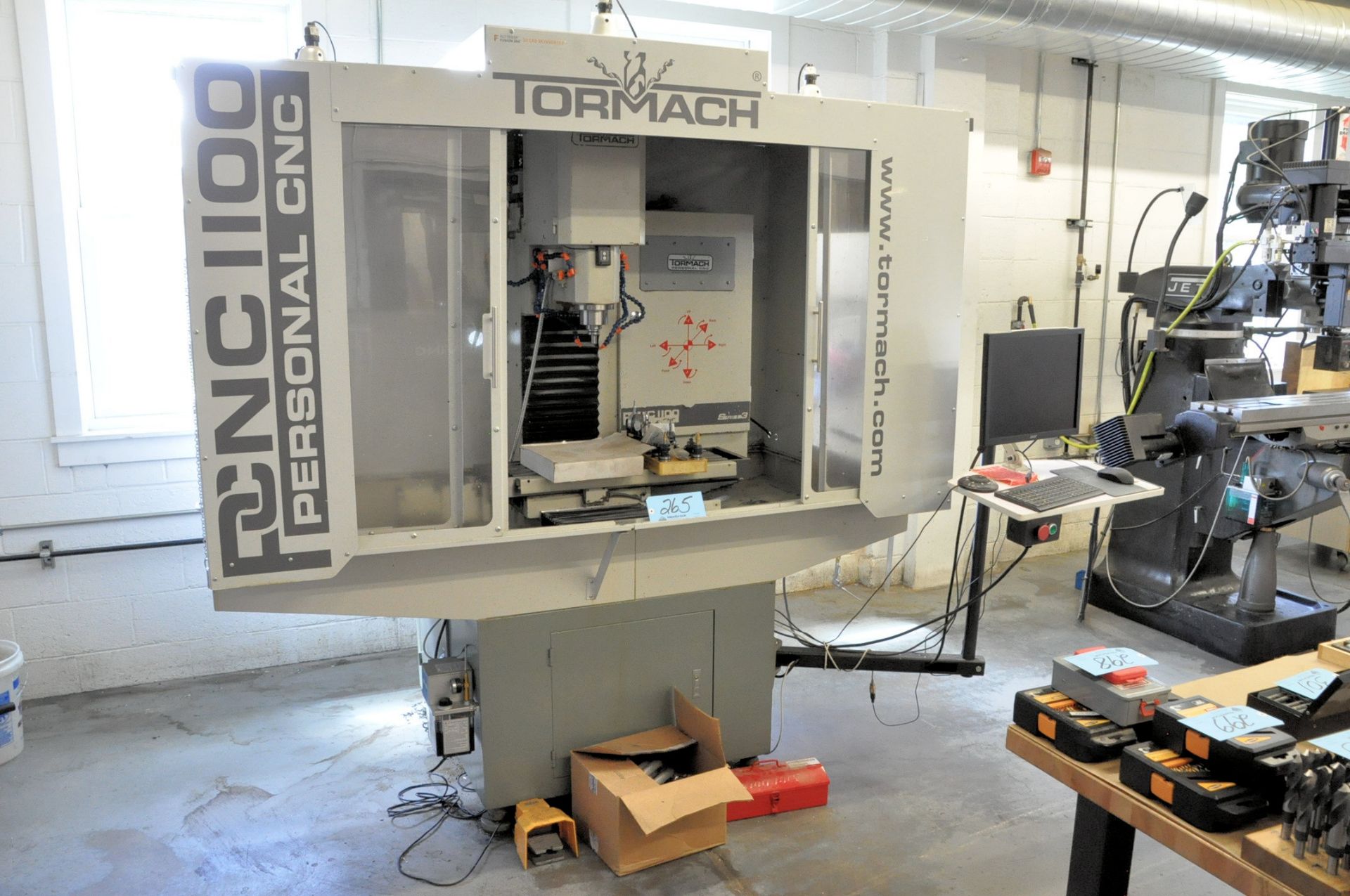 Tormach Model PCNC 1100, CNC Vertical Machining Center, S/n 3289, Enclosure Kit, Power Drawbar, Etc. - Image 4 of 8