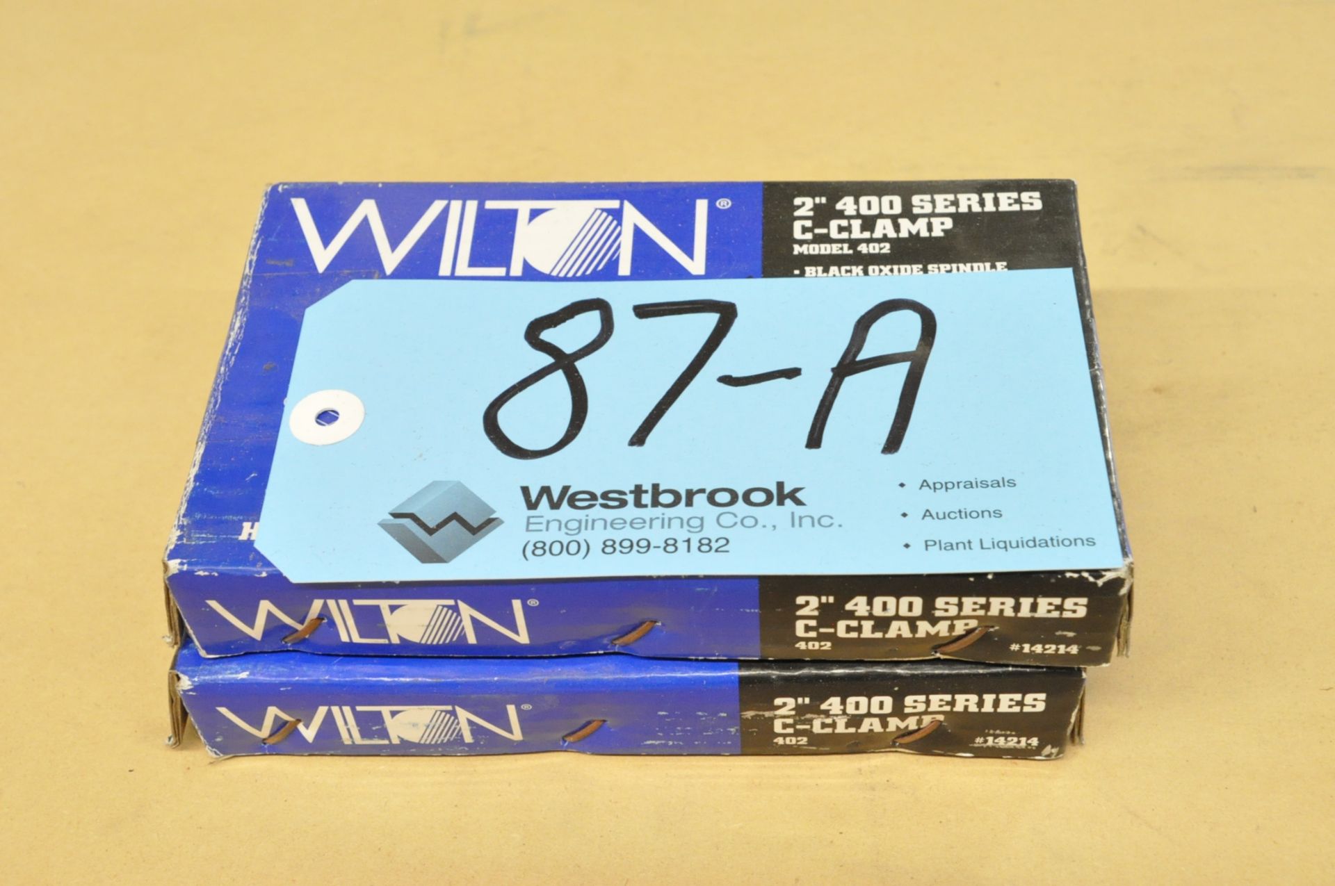 Lot-(2) Wilton No. 402, 2" C-Clamps, (Packaged)