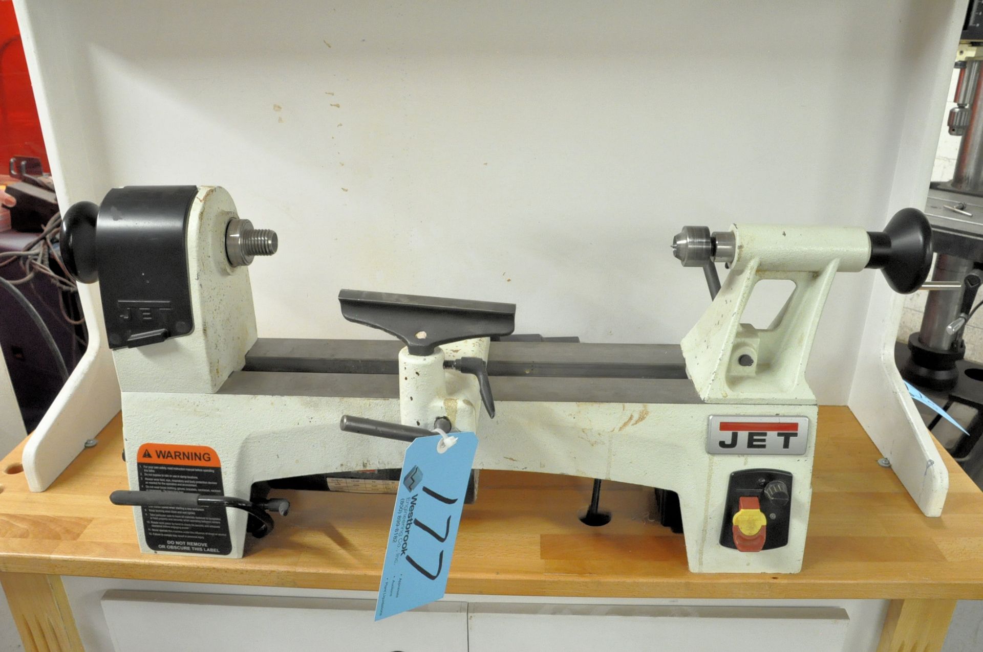 Jet JWL-1015VS, Mini-Lathe, S/n 15092216, 10" x 15" Variable Speed, (Cabinet Not Included)