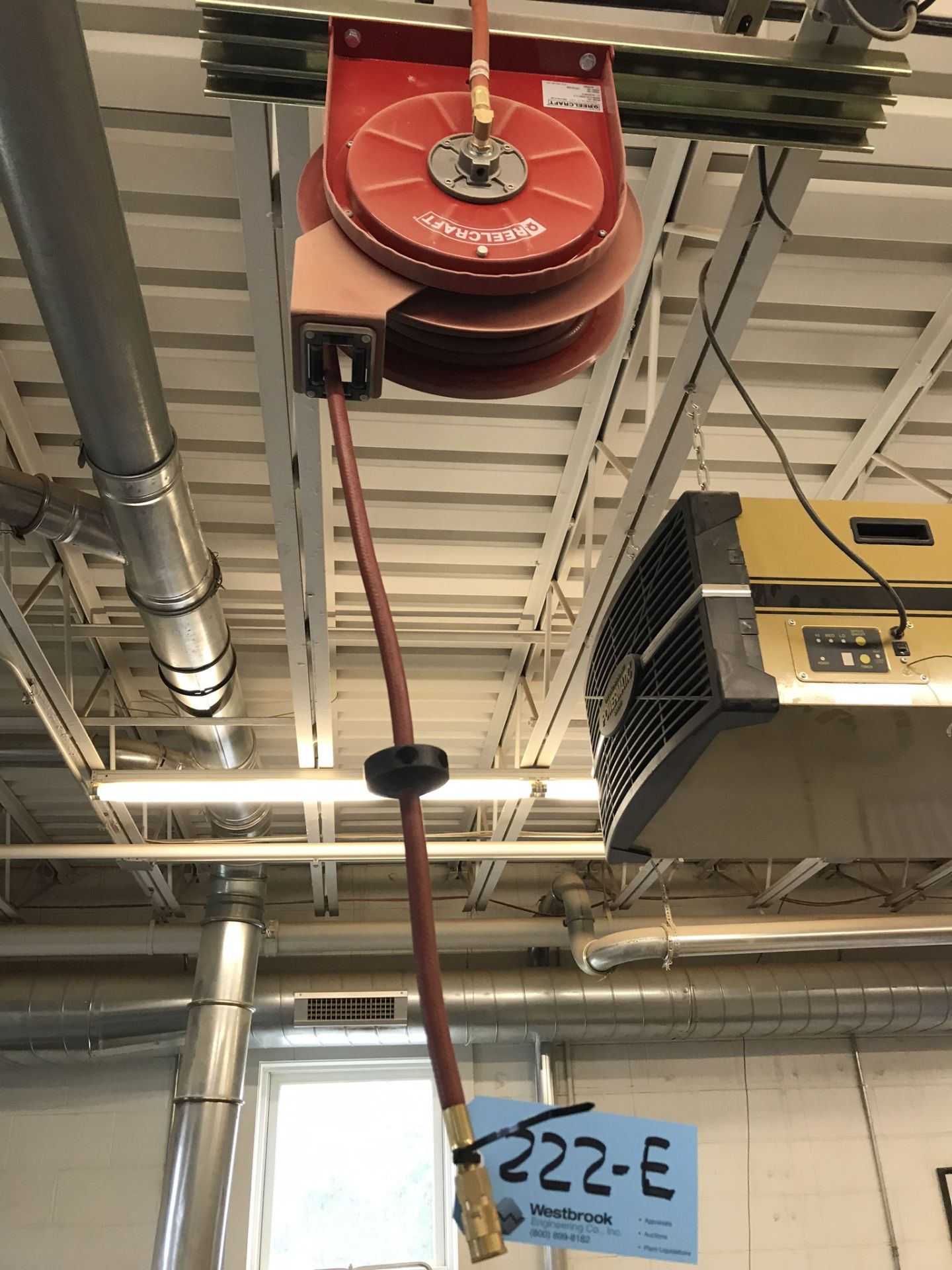 Hose Reel on Ceiling in Wood Shop (Must Remove)