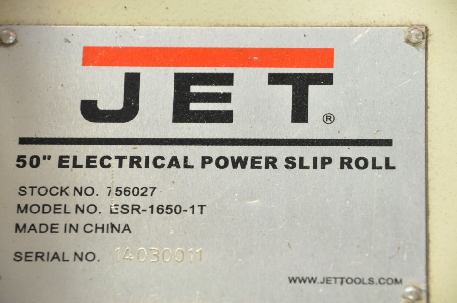 Jet ESR-1650-1T, Power Slip Roll, 50" x 16-Gauge Capacity, 1-PH - Image 4 of 4