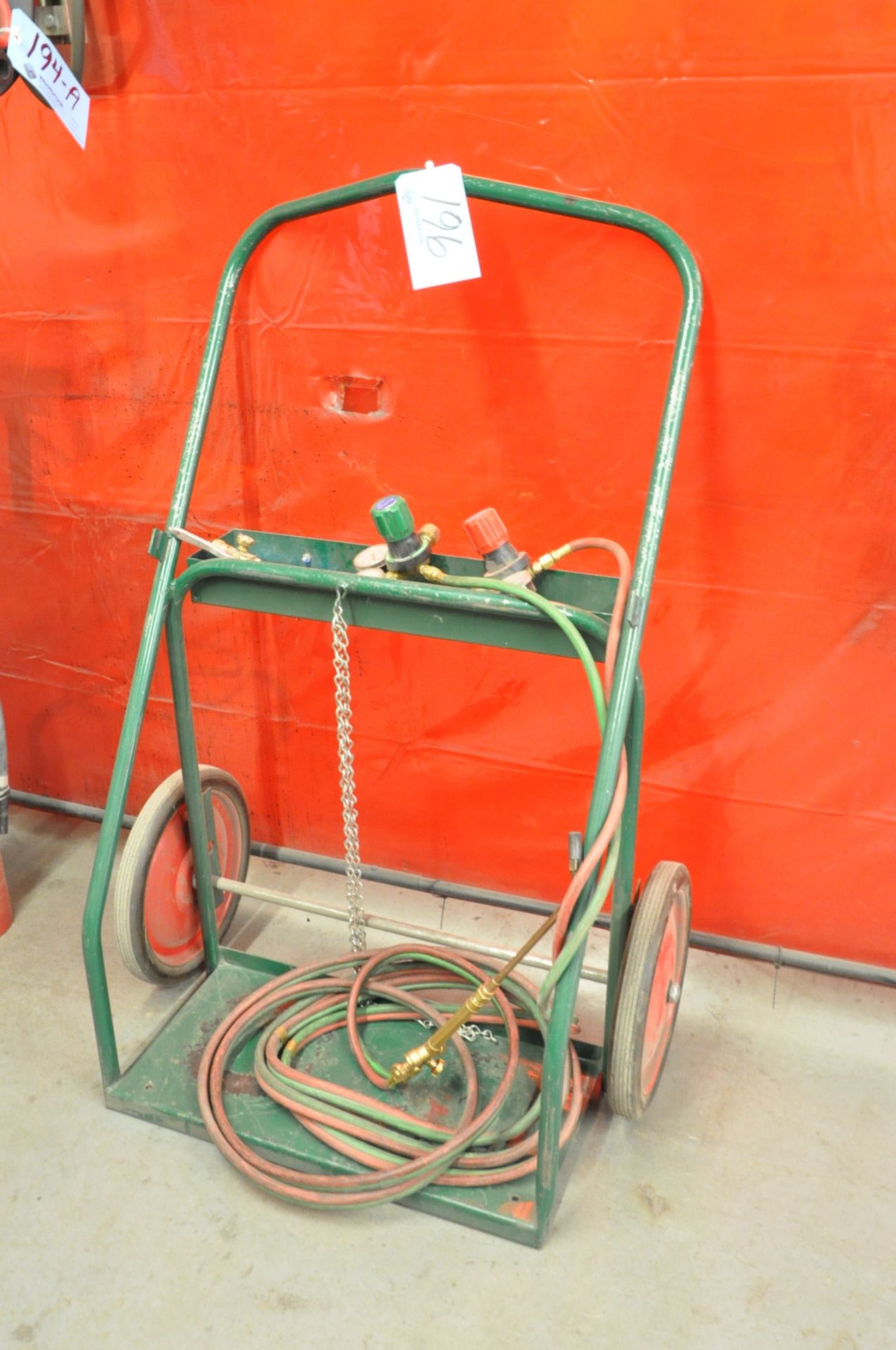 Oxygen/Acetylene Cart with Torch, Hose and Gages