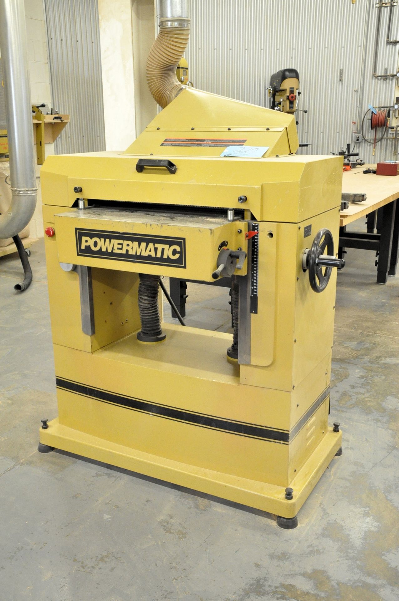 Powermatic Model 201HH, 22" Planer, S/n 1407201, 7 1/2-HP, 3-PH, with Flex Hose Exhaust Connection