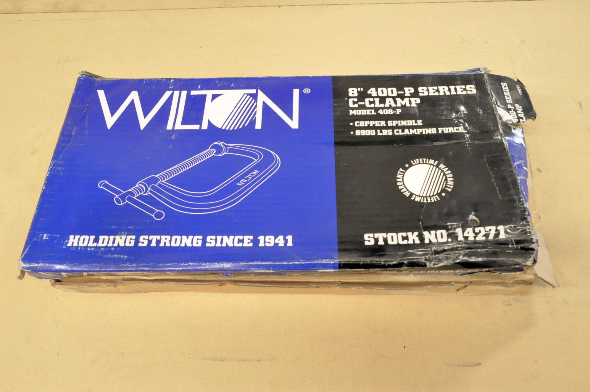Lot-(1) Wilton No. 408 and (1) No. 408-P, 8" C-Clamps, (Packaged)