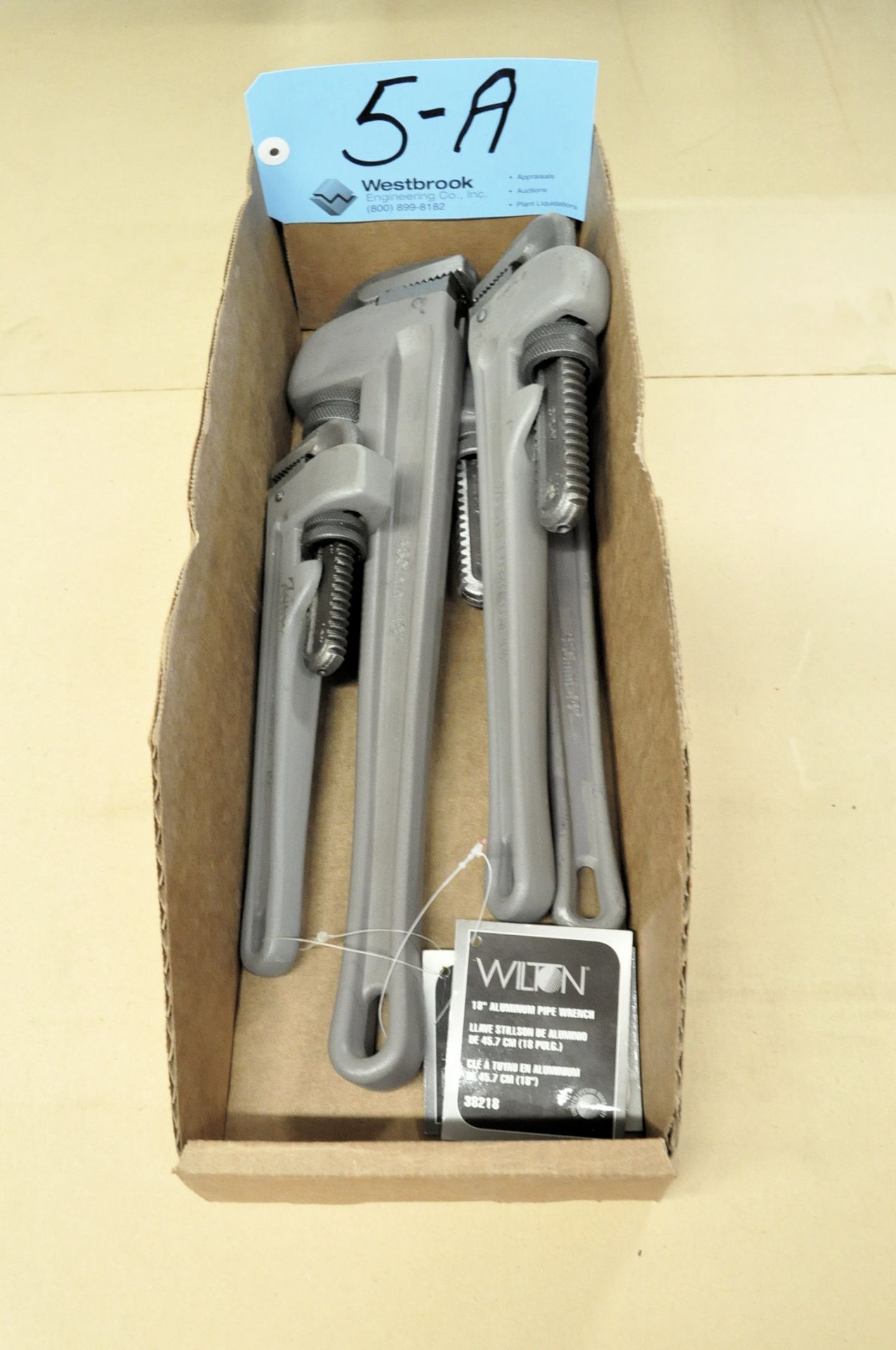 Lot-(1) 18", (2) 14" and (1) 10" Wilton Pipe Wrenches in (1) Box