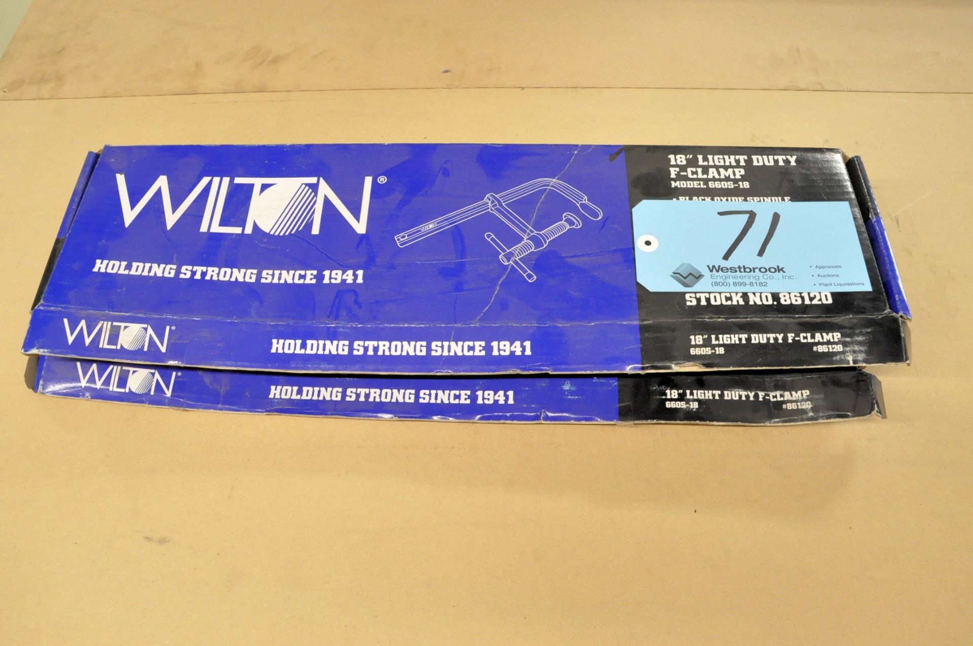 Lot-(2) Wilton No. 660S-18, 18" F-Clamps, (Packaged)