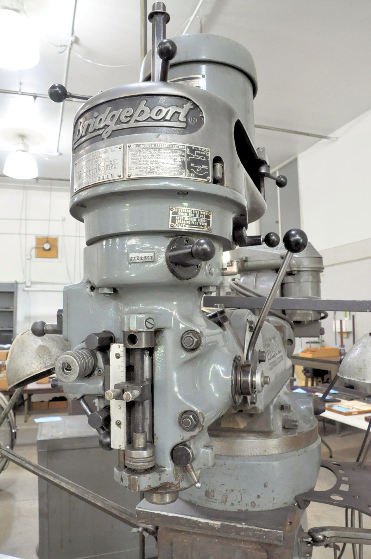 BRIDGEPORT 1-HP Variable Speed Vertical Milling Machine, - Image 3 of 7