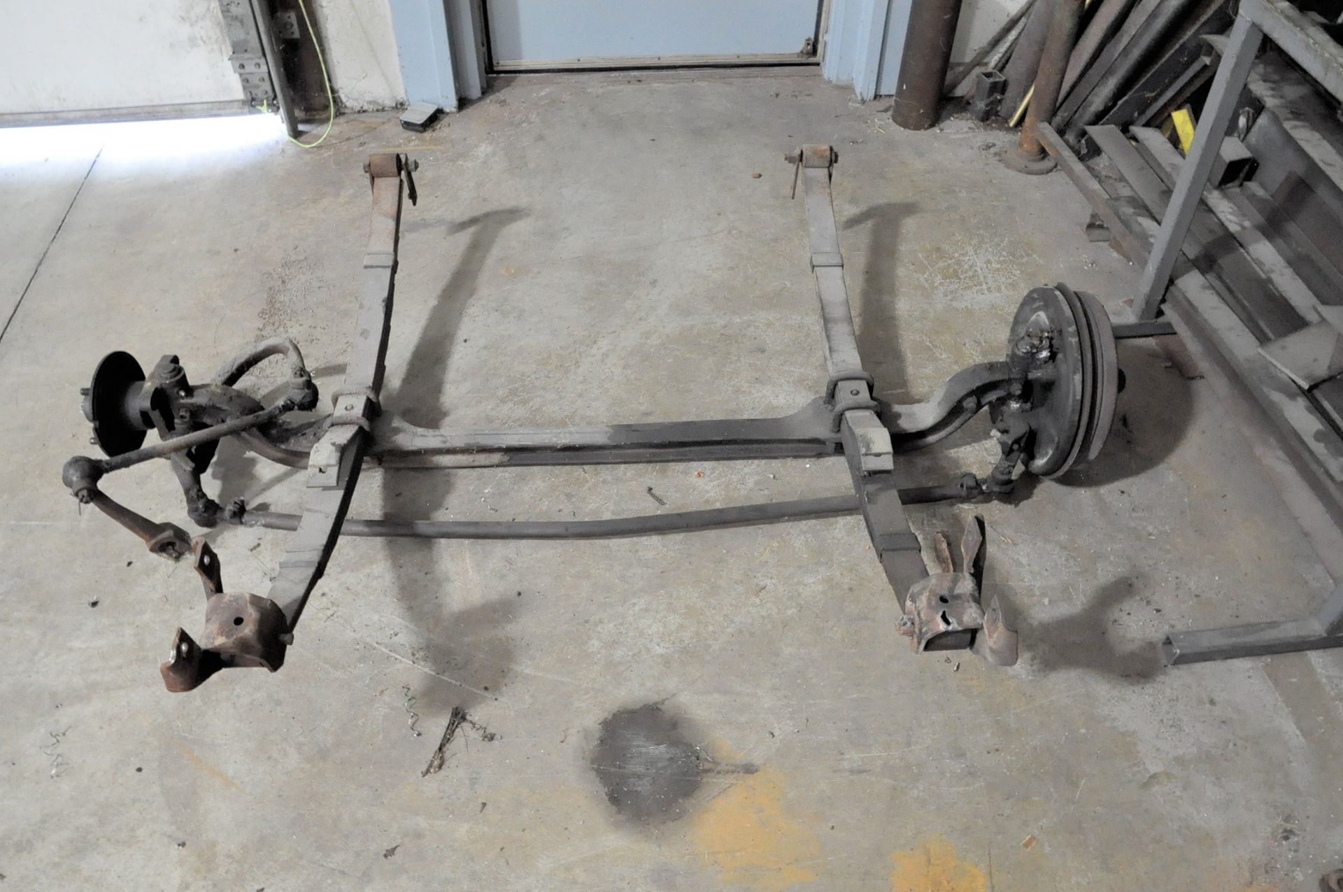 Lot-Steel Stock and Rear Axle with Rack - Image 5 of 5