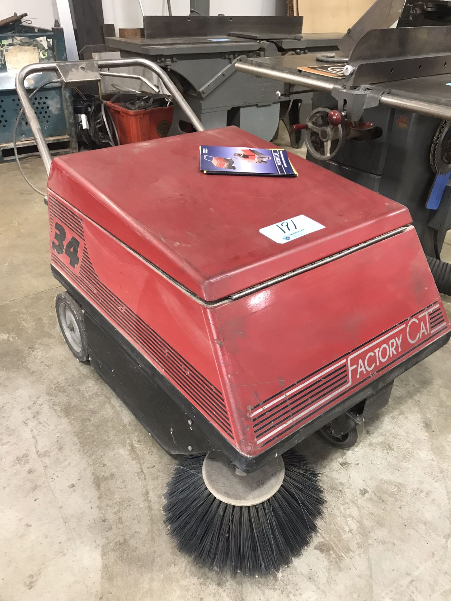 FACTORY CAT Model 34 Walk Behind Floor Sweeper, S/n N/a