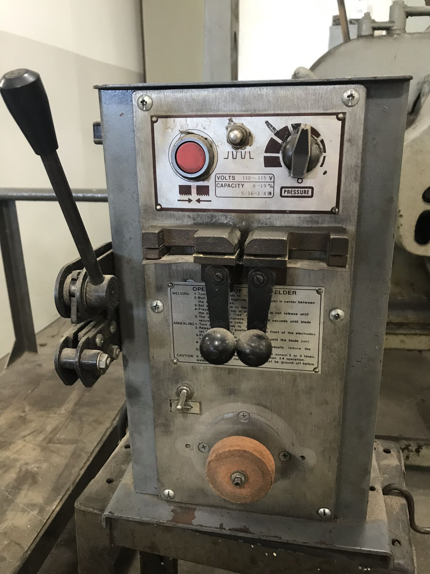 JET MODEL JWG-34 Blade Welder, S/N DGW437; 110 Volt