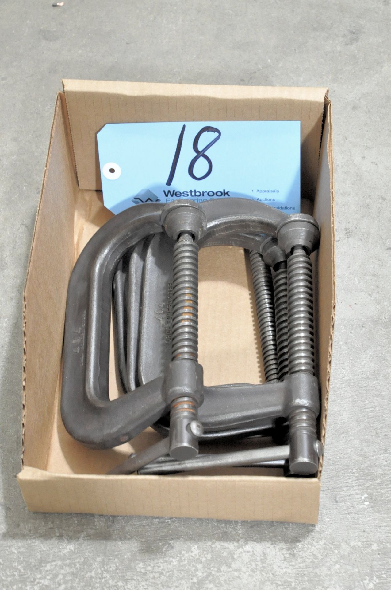 Lot-(4) 4 1/2" C-Clamps in (1) Box