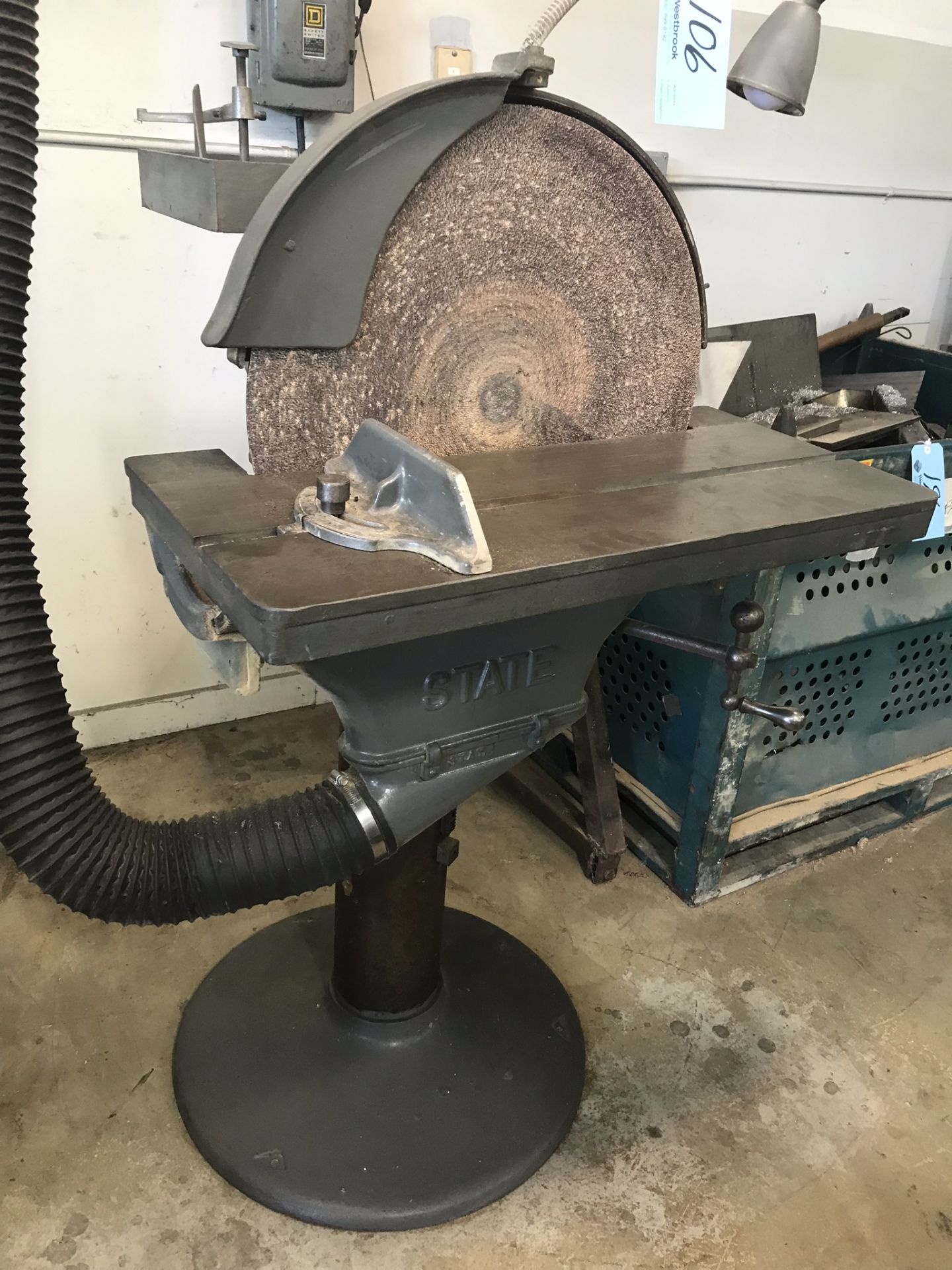 STATE 20" Vertical Disc Sander, S/n N/a, 10-1/2" x 27" Inclinable