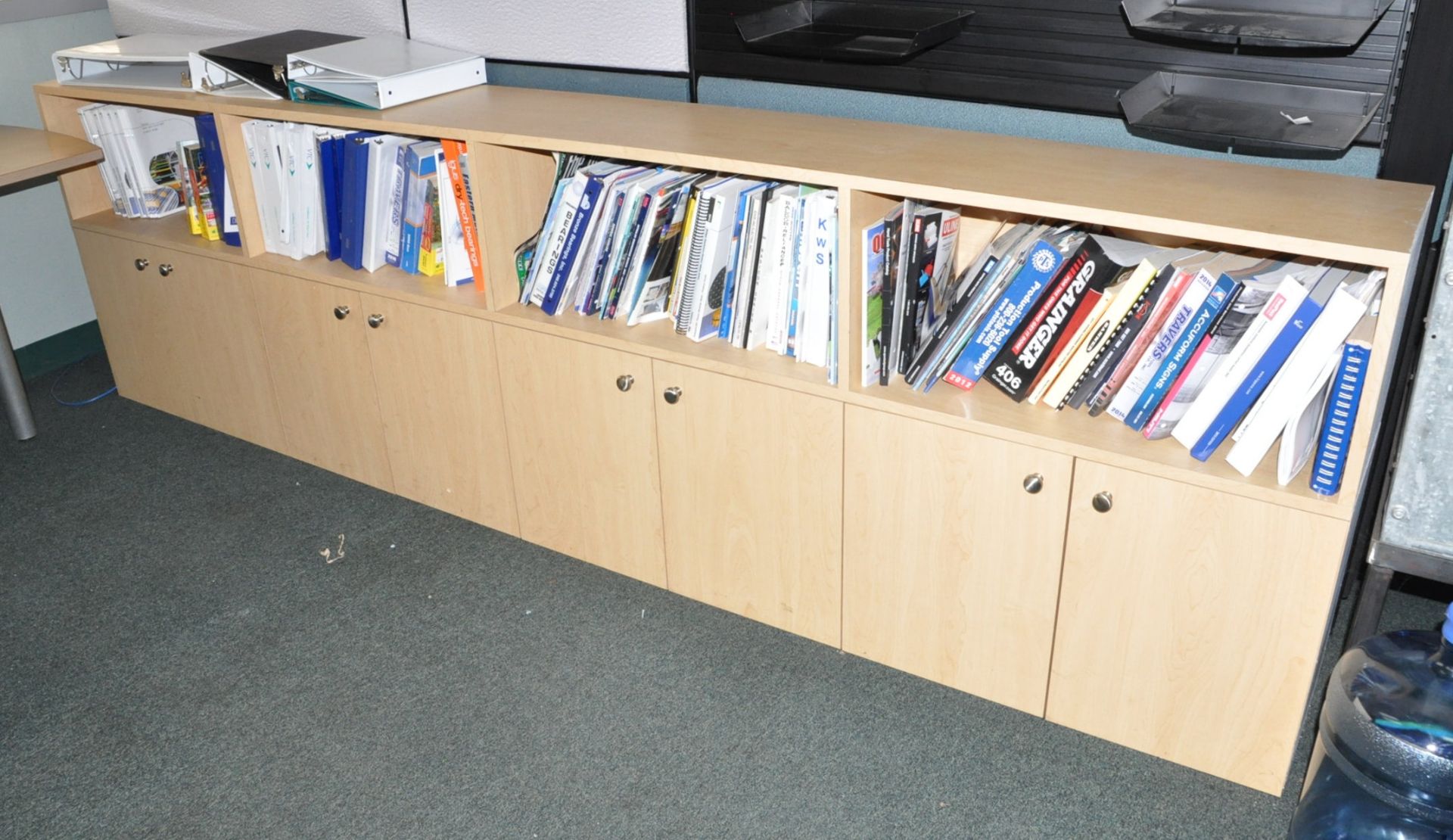 Modular Office Desk System with File Cabinet and Bookcase - Image 2 of 2