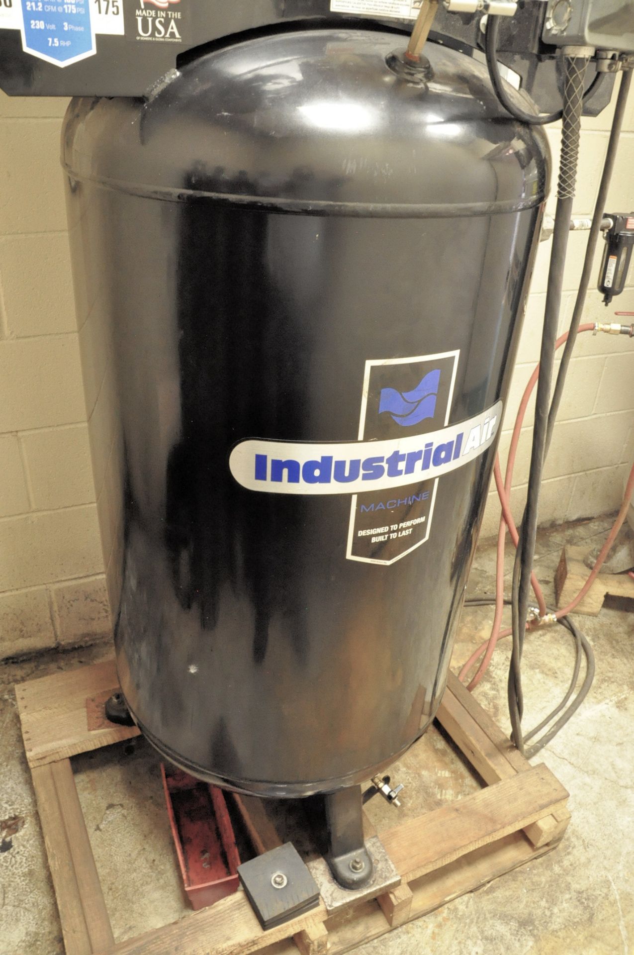 Industrial Air Model IV7538075, 7 1/2-HP Vertical Tank Mounted Air Compressor - Image 2 of 5