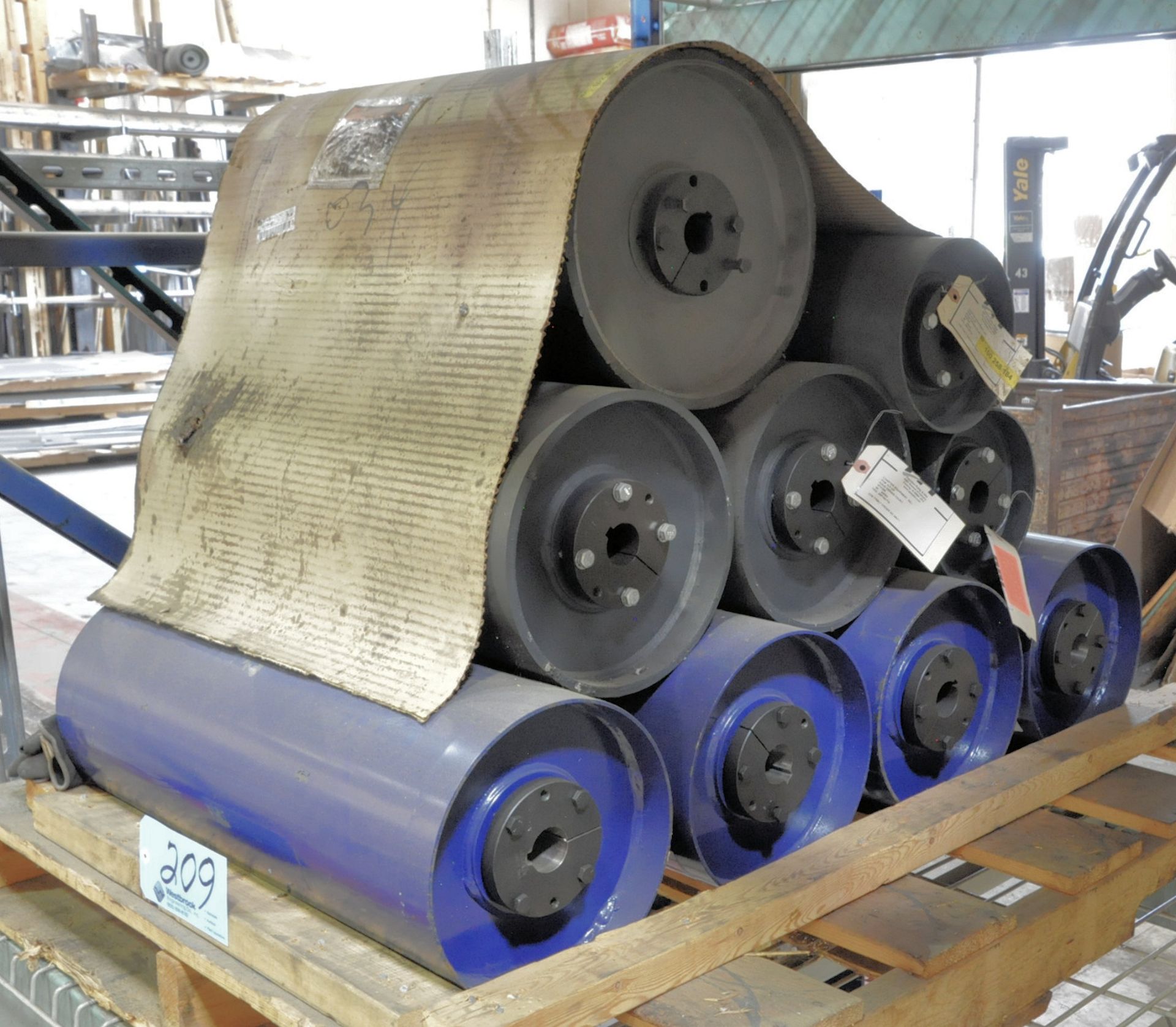 Lot-Various Width and Diameter Conveyor Drive Rollers on (1) Pallet