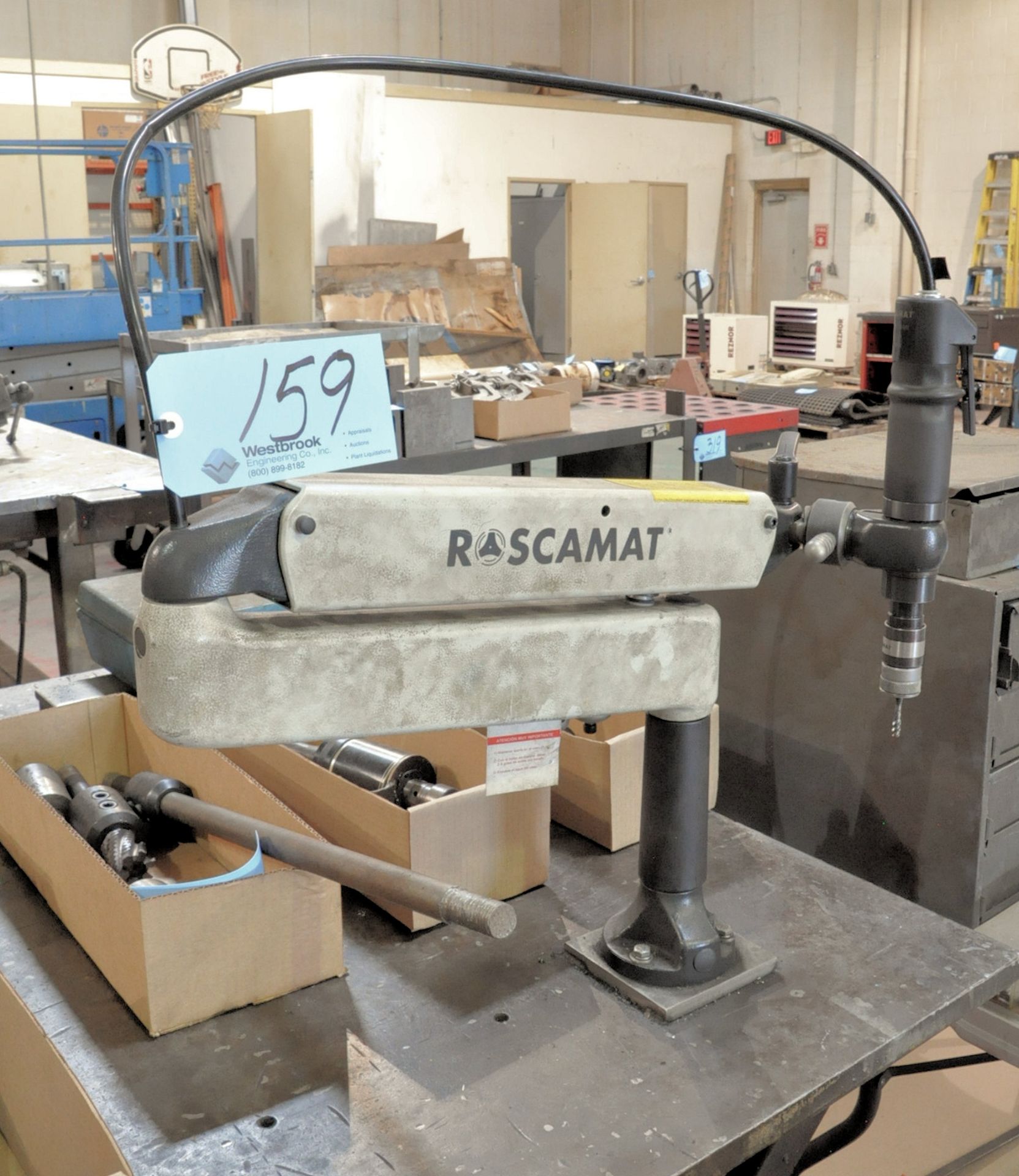 Rascamat Model 200 Articulating Arm Pneumatic Tapper (2015) (Must unbolt from Steel Table) - Image 2 of 3