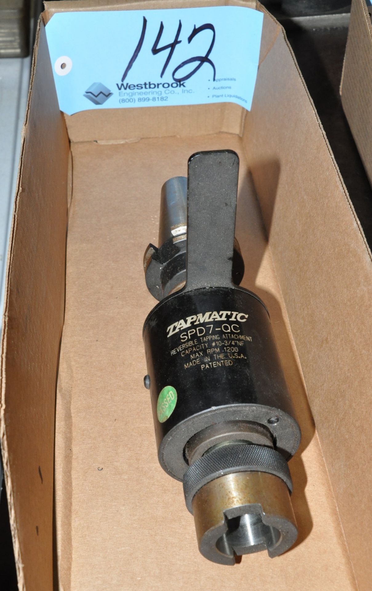 CAT 40 Taper Tool Holder with Tapmatic SPD7-QC Tapping Head in