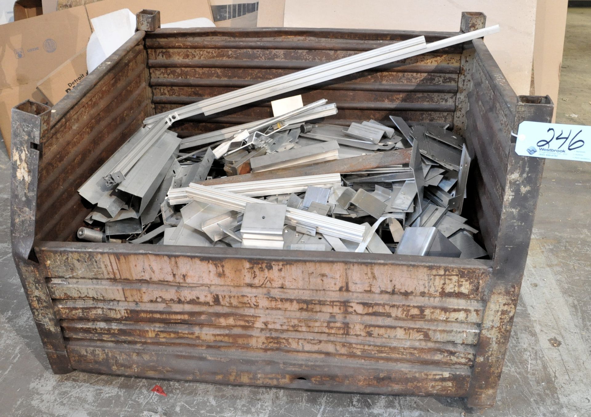 Lot-Various Metal Scrap in (1) Steel Tub