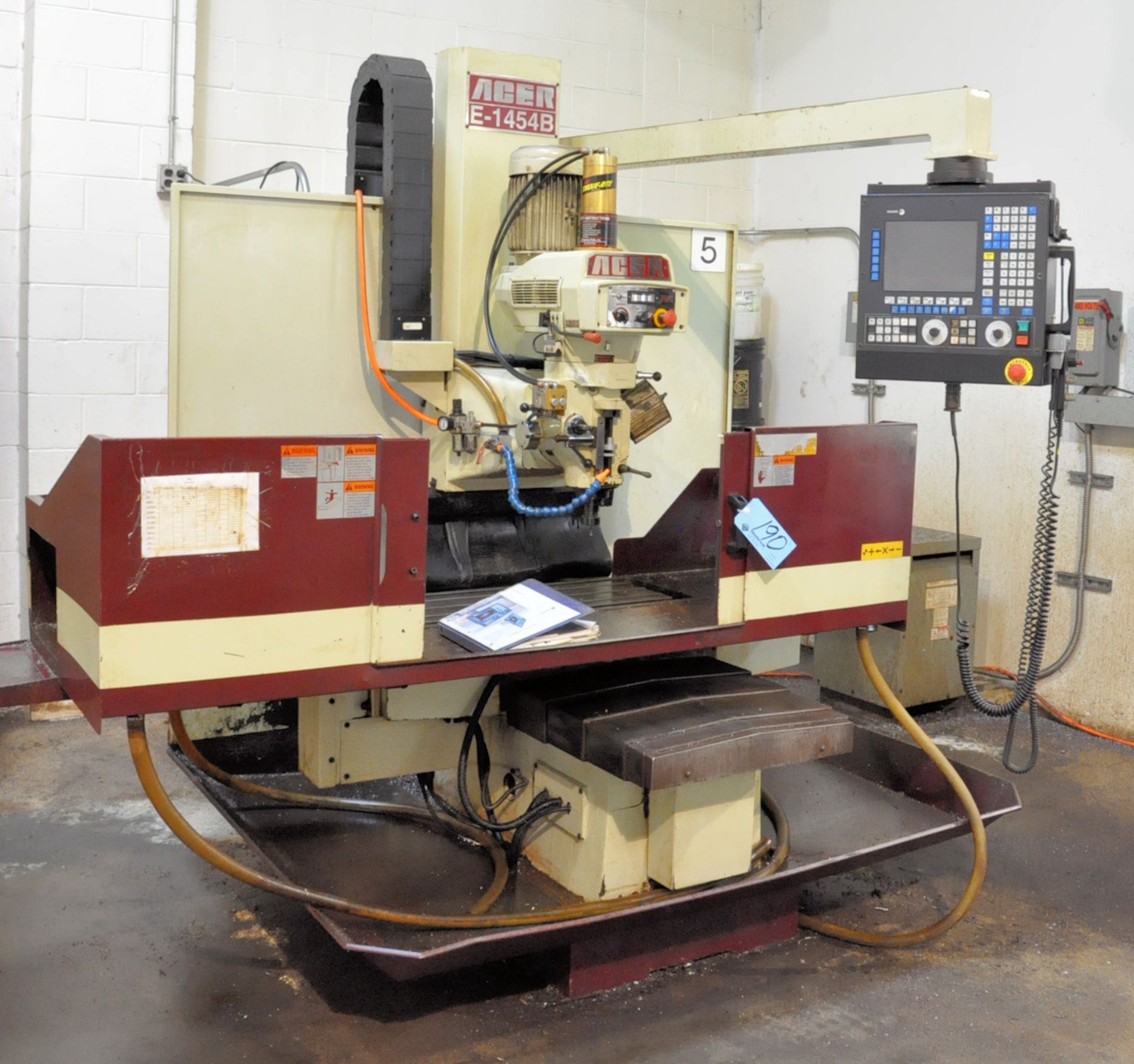 Acer Model E-1454B, 3-Axis CNC Bed Type Vertical Milling Machine, Fagor Control 5-HP (2009)