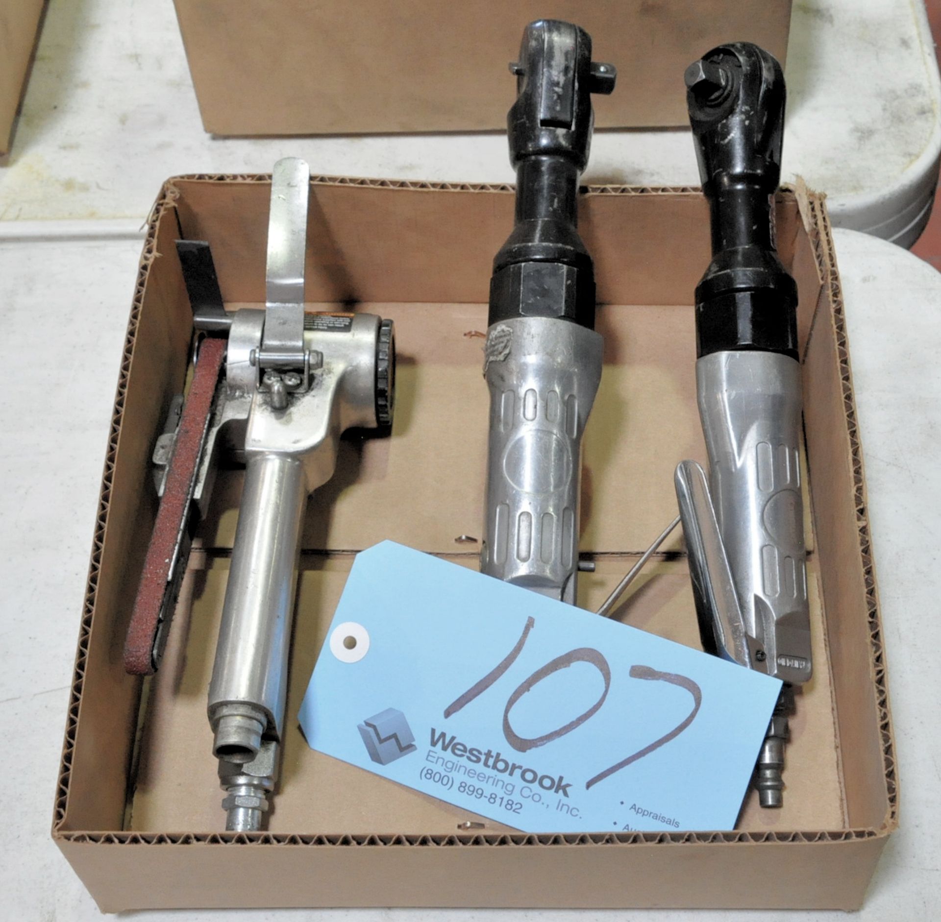 Lot-(2) 3/8" Drive Pneumatic Ratchets and (1) 3/8" Pneumatic Belt