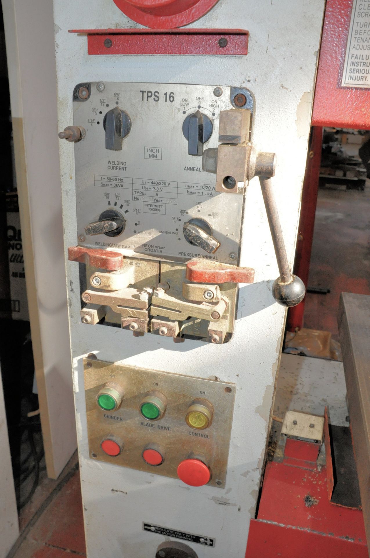 Dake Johnson 16" Vertical Contour Metal Cutting Band Saw, - Image 3 of 5