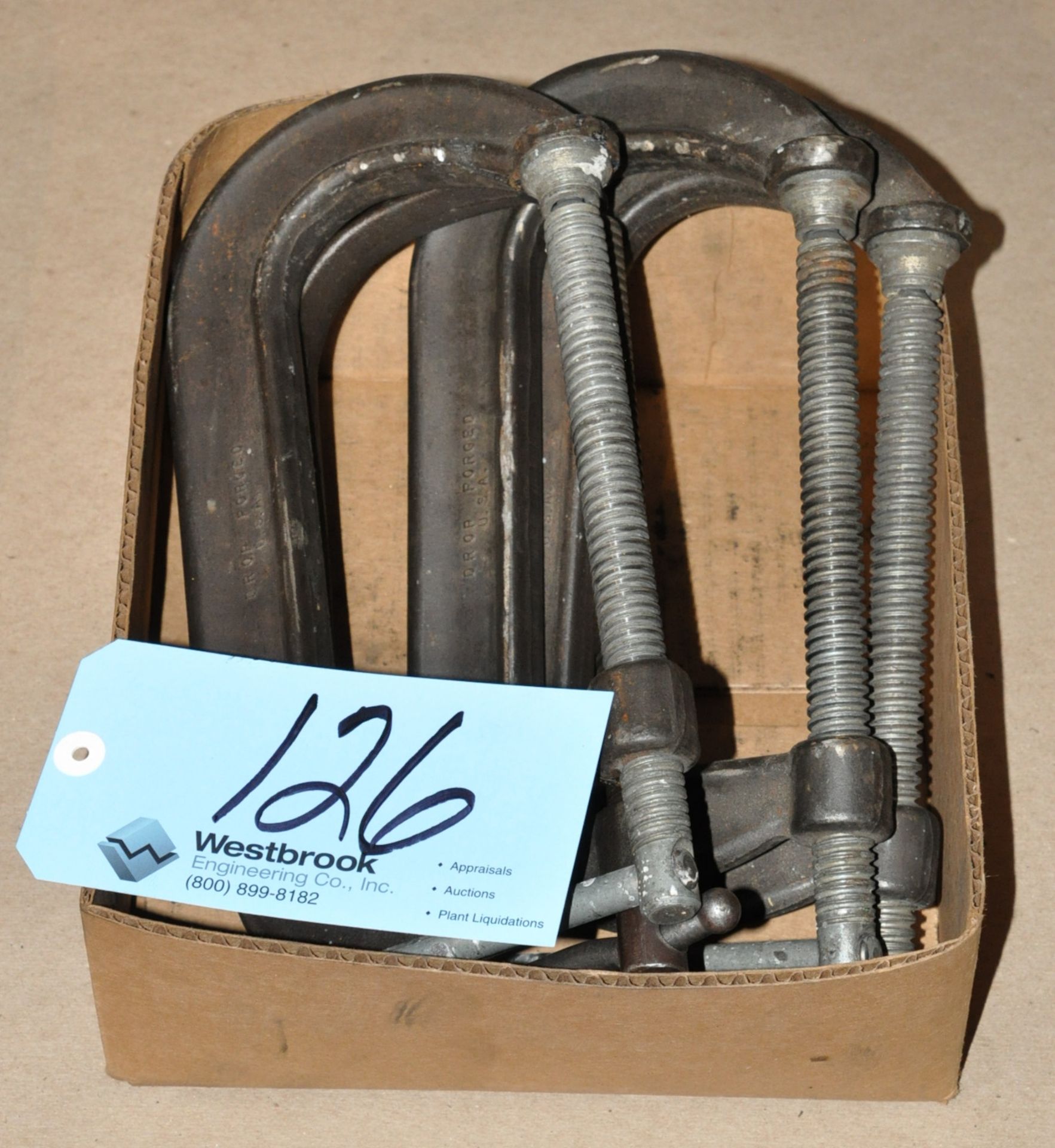 Lot-(4) 8" C-Clamps in (1) Box