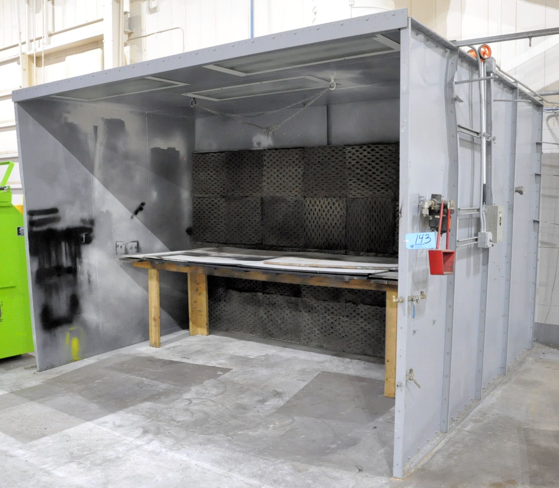 12' Wide x 11' Deep Dry Filter Type Spray Booth w/ Exhaust Motor,(Building Owners will Dis-assemble) - Image 2 of 4