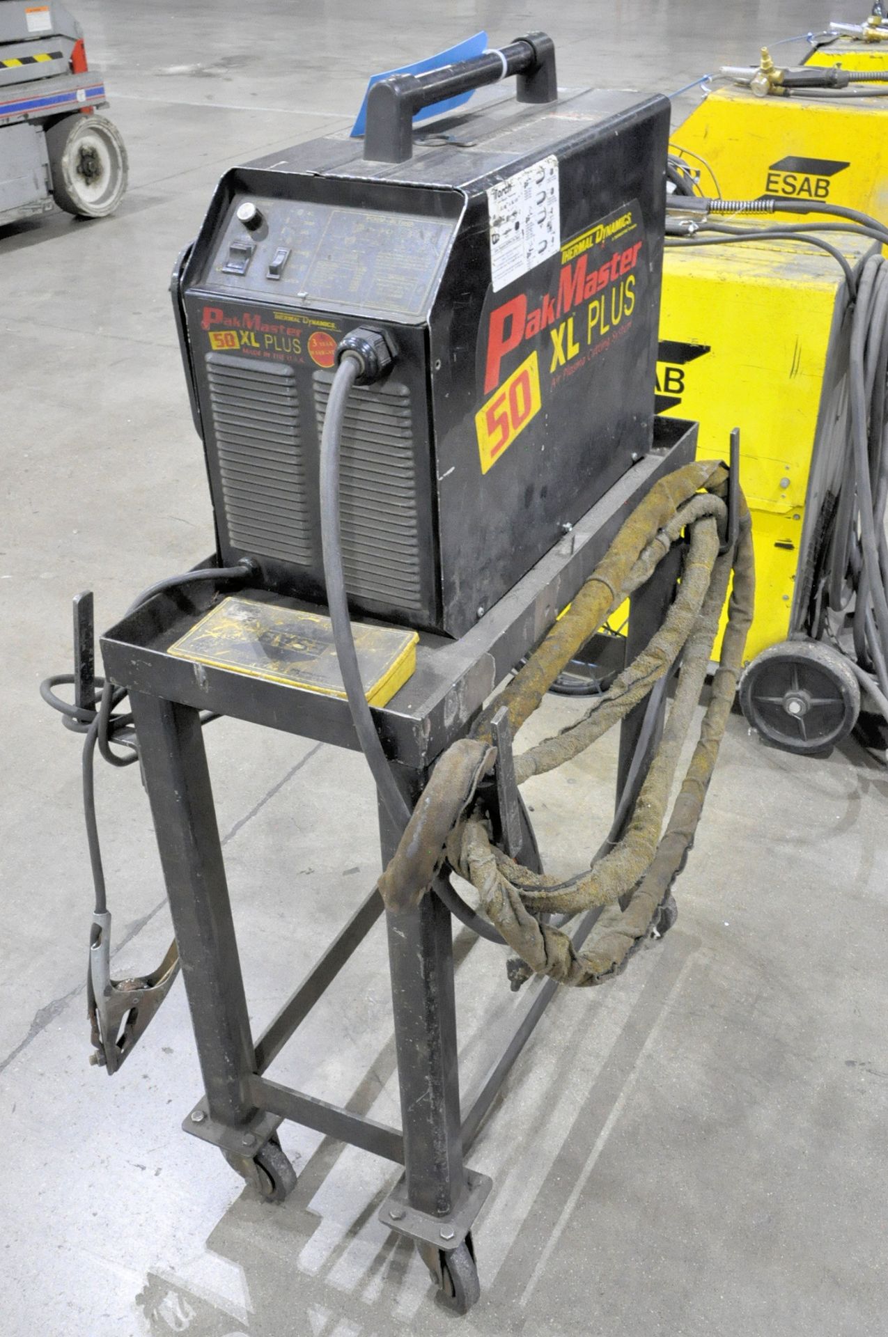 Pak Master 50 XL Plus, Air Plasma Cutting System, S/n 00528964 (2000), with Leads and Portable Stand