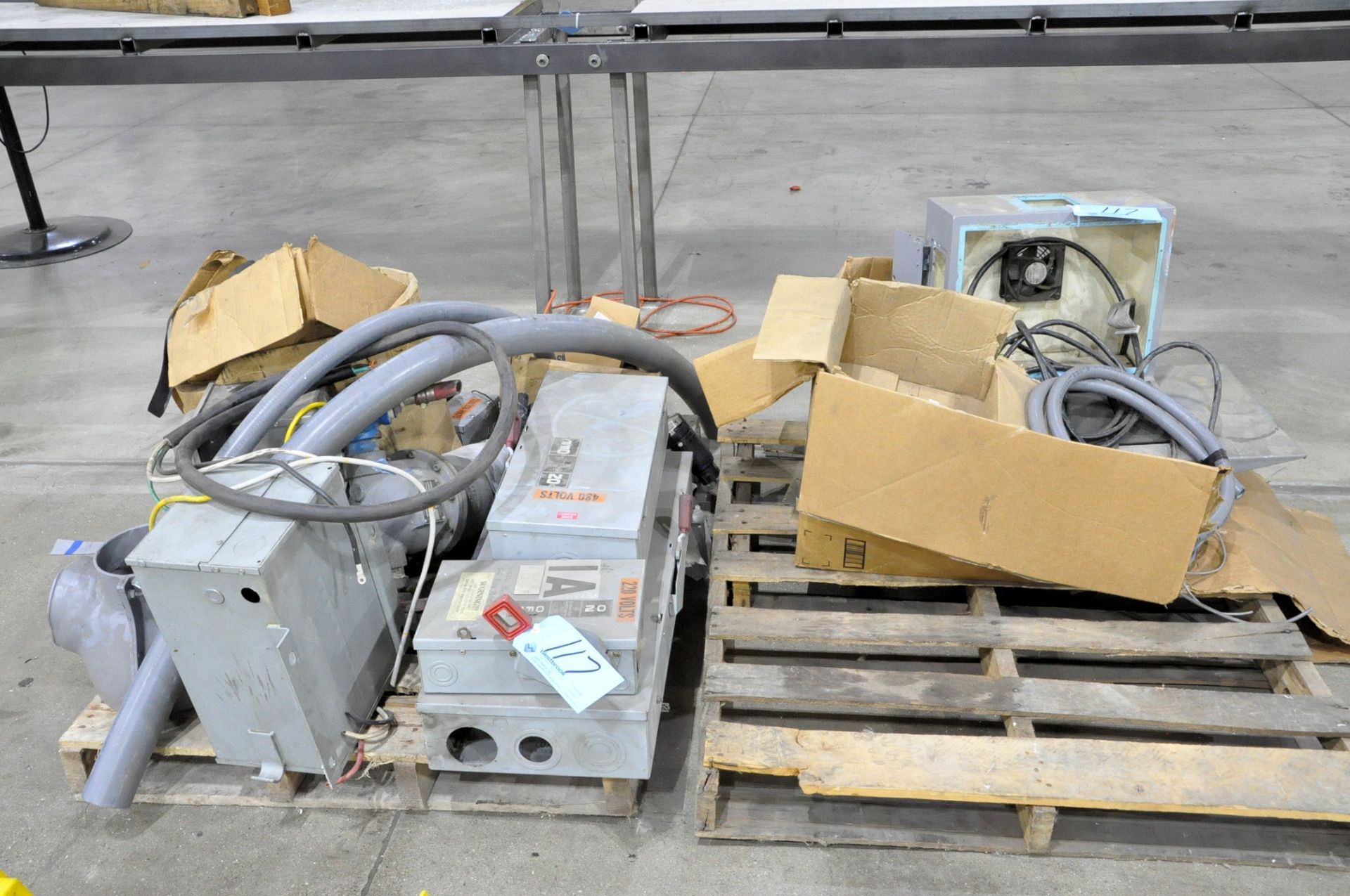 Lot-Safety Switch Boxes, Conduit, Work Boxes, etc. on (2) Pallets