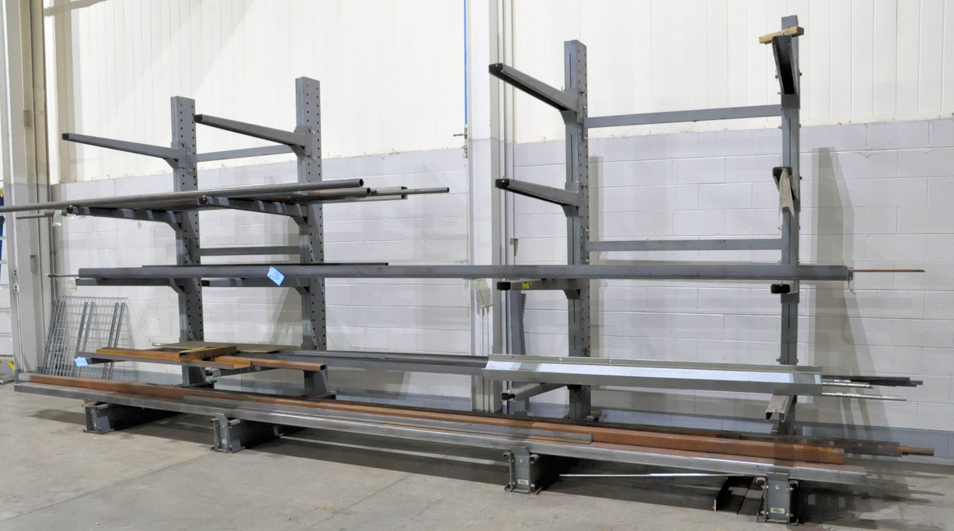 Lot-Hollow Steel Tube, Pipe, Angle and Flat Stock on (1) Rack, (Rack Not Included)