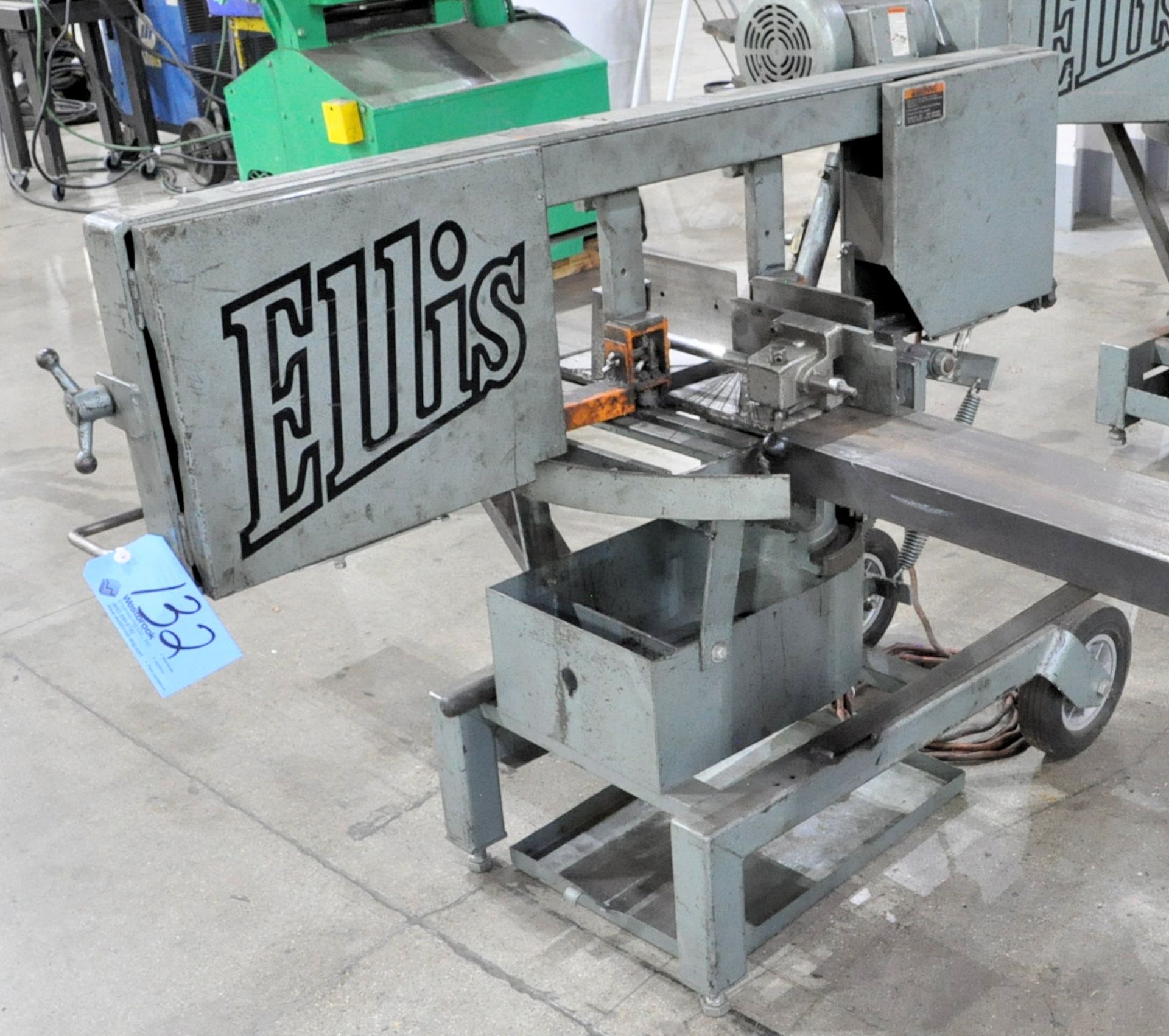 Ellis Miter-Band Model 1600, Horizontal Mitering Head Metal Cutting Band Saw, 7" x 11" Capacity