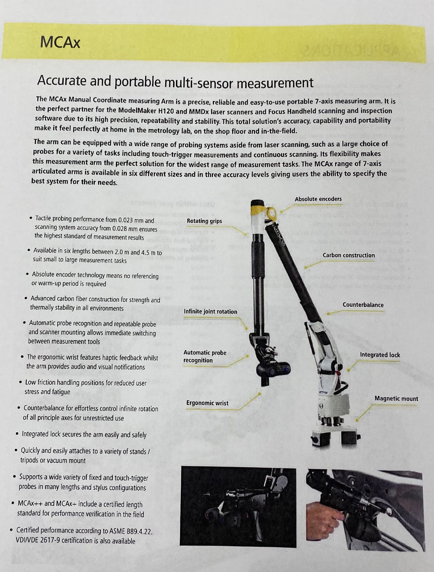 Nikon MCAx,7-Axis 3D Laser Scanner with MMDx 100 System, Deployment Arm, Computer & Software, (2017) - Image 9 of 10