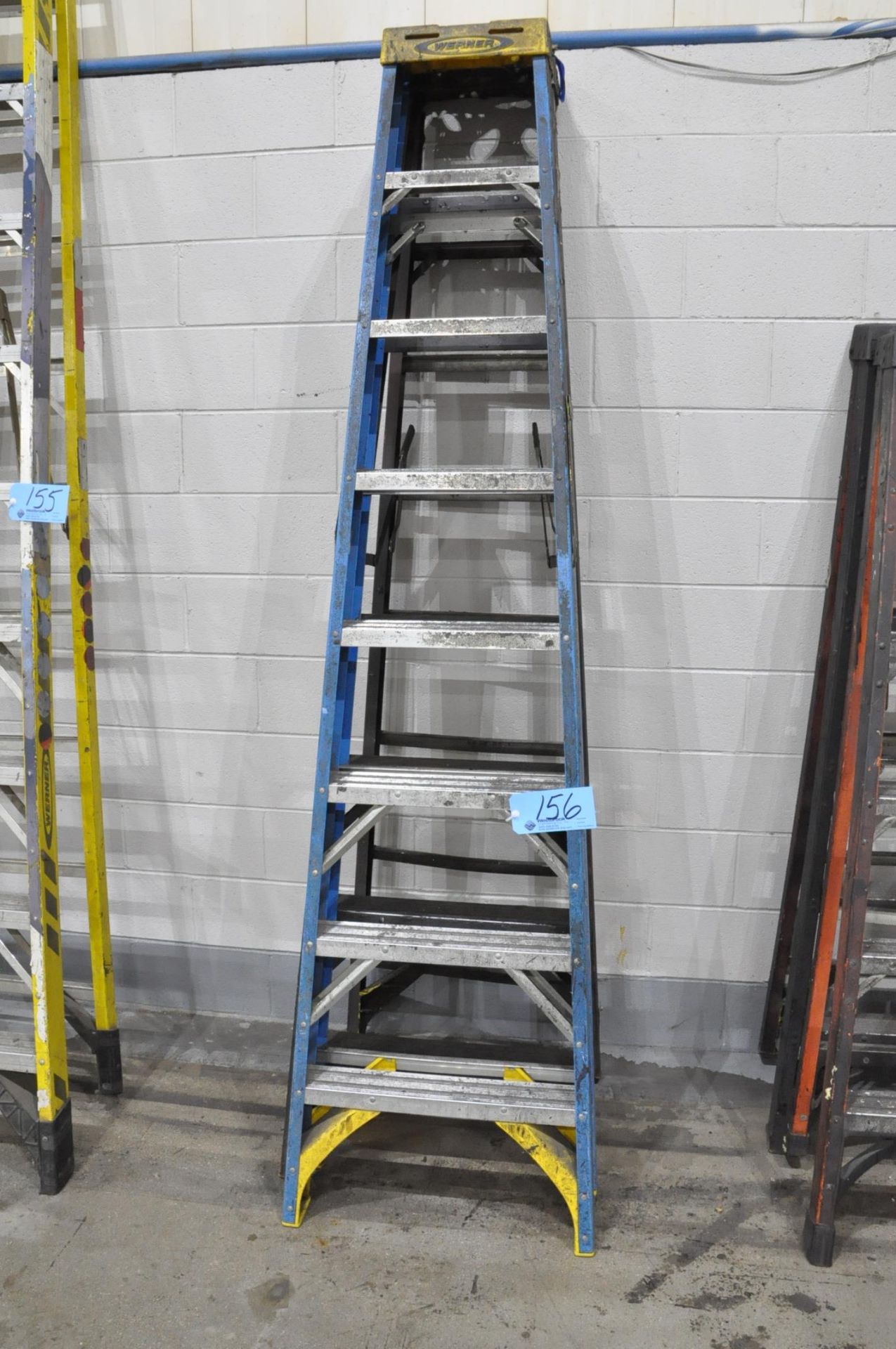 Lot-(2) 8' Fiberglass Step Ladders