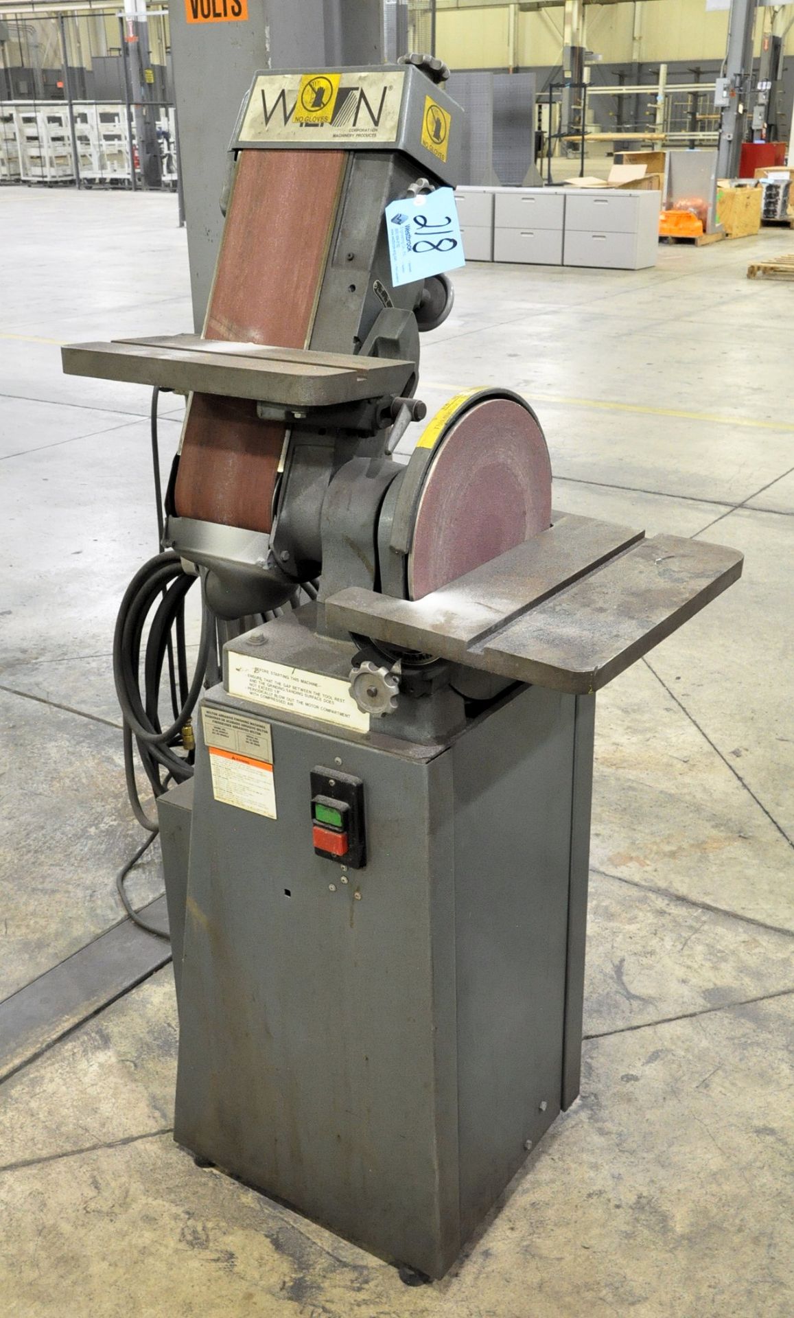 Wilton Model 4200, Combination 6" Vertical Belt x 12" Vertical Disc Sander