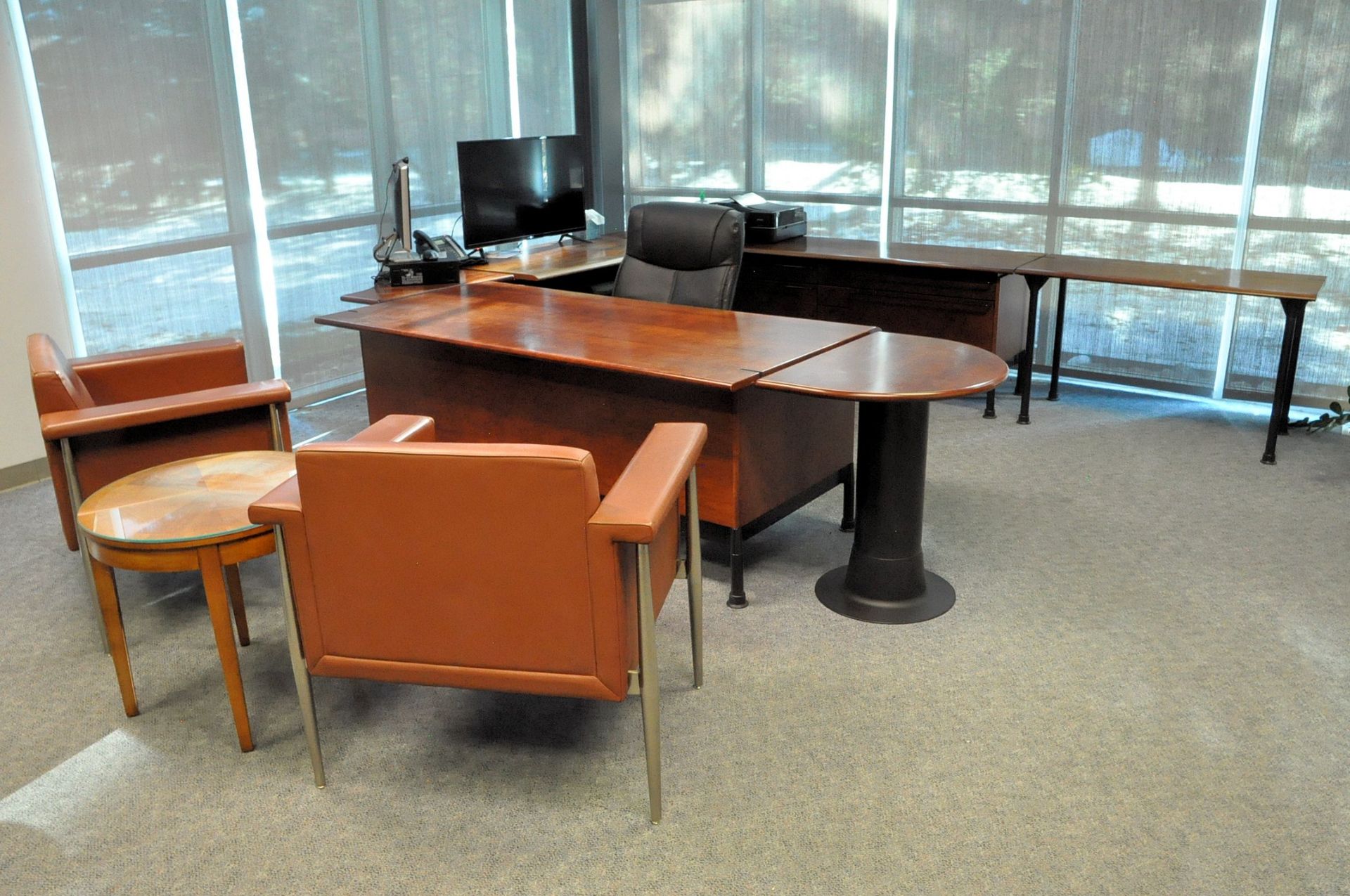 Lot-Executive Office Furniture in (1) Office, Consisting of: (1) Wrap Around Desk System, More...