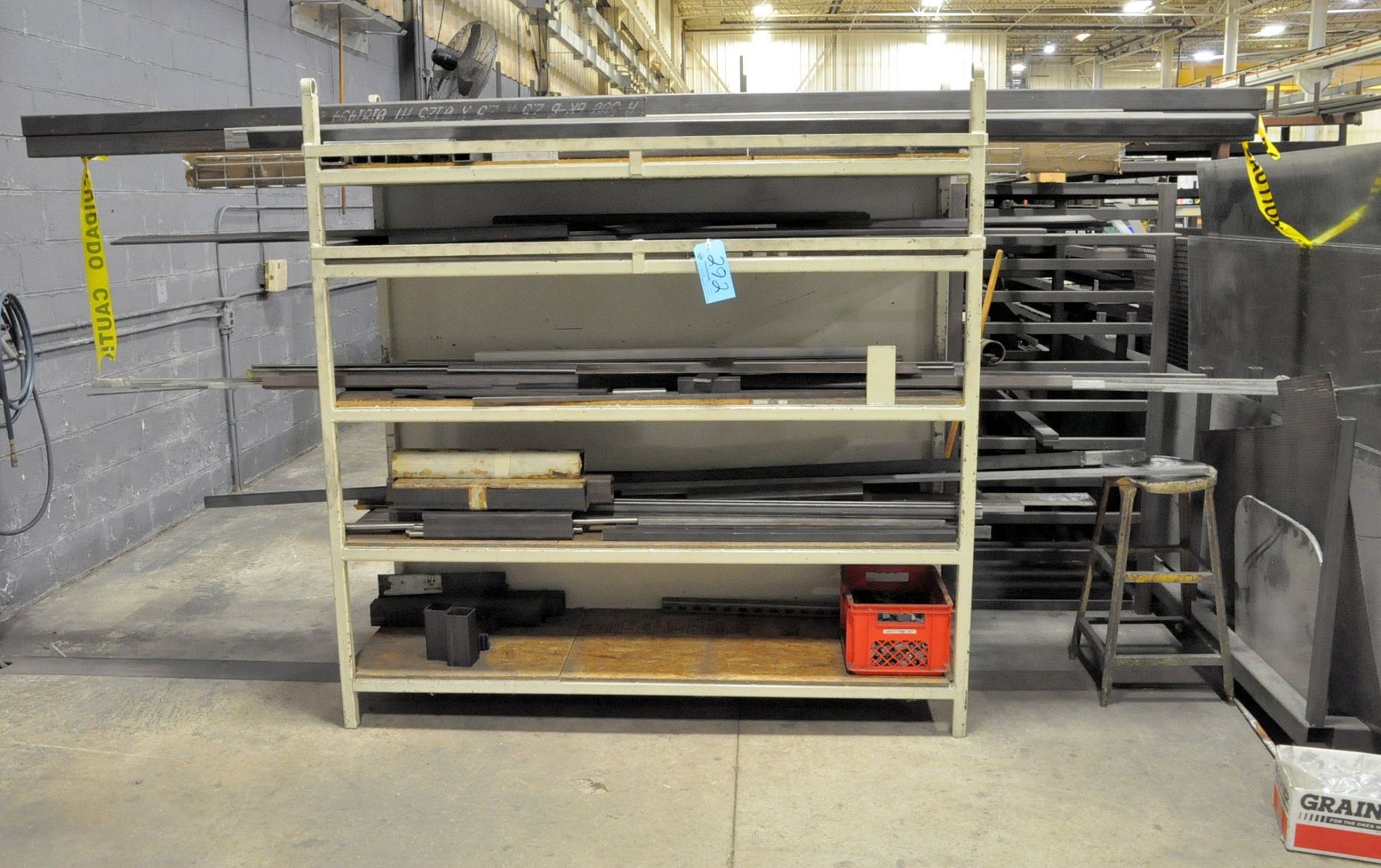 Lot-Structural Steel and Solid Stock on (4) Racks and Loose on the Floor, with Stands - Image 7 of 13