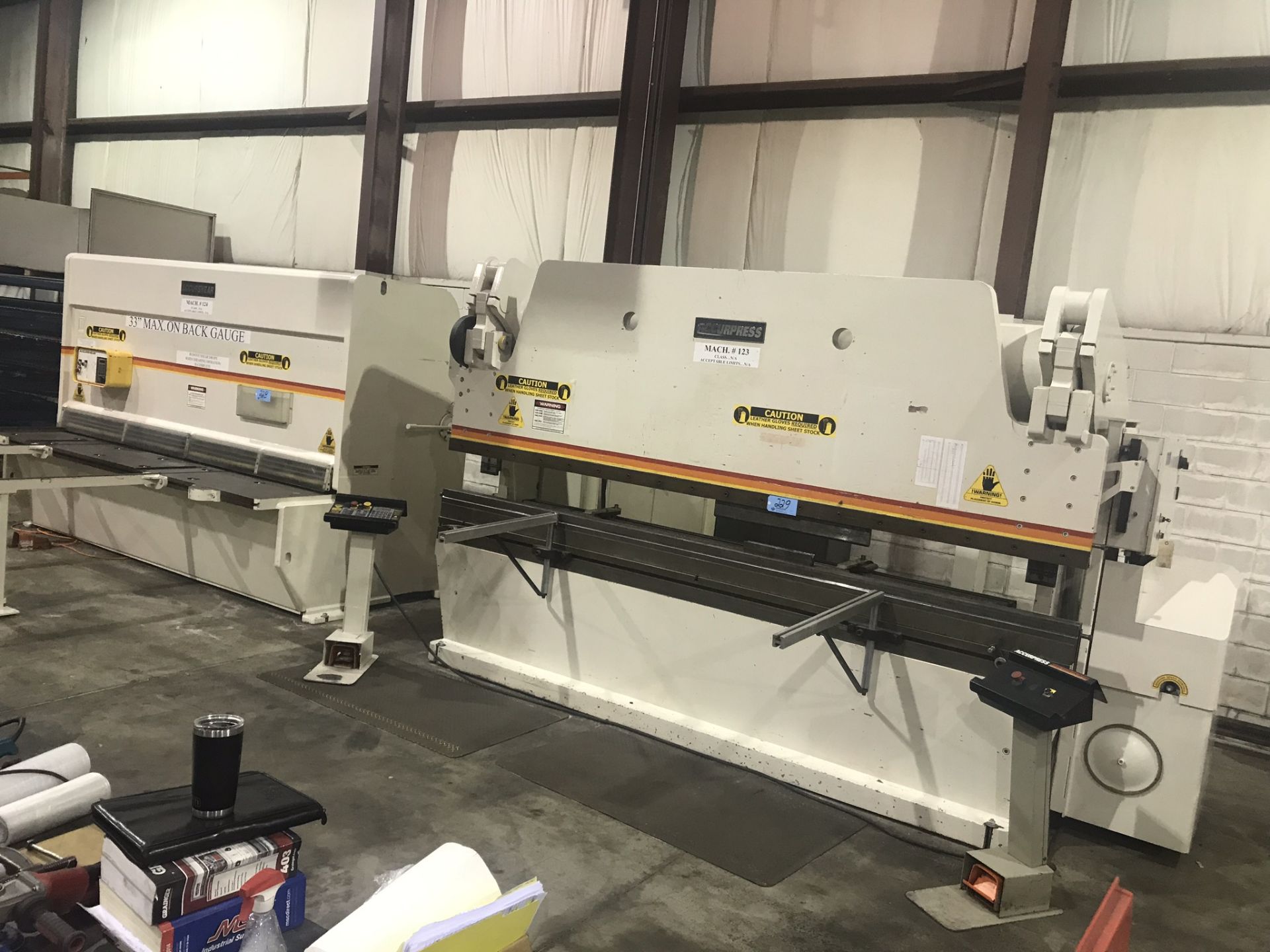 Accurpress 250 Ton x 12' Press Brake (Lot# 229), Accurshear 3/8" x 12' Hydraulic Shear (Lot #228) - Image 2 of 2