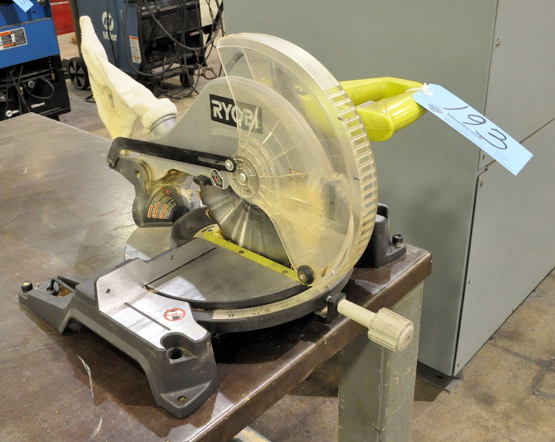 Ryobi T1345L, 10" Compound Mitre Saw with 48" x 48" Steel Table - Image 2 of 2