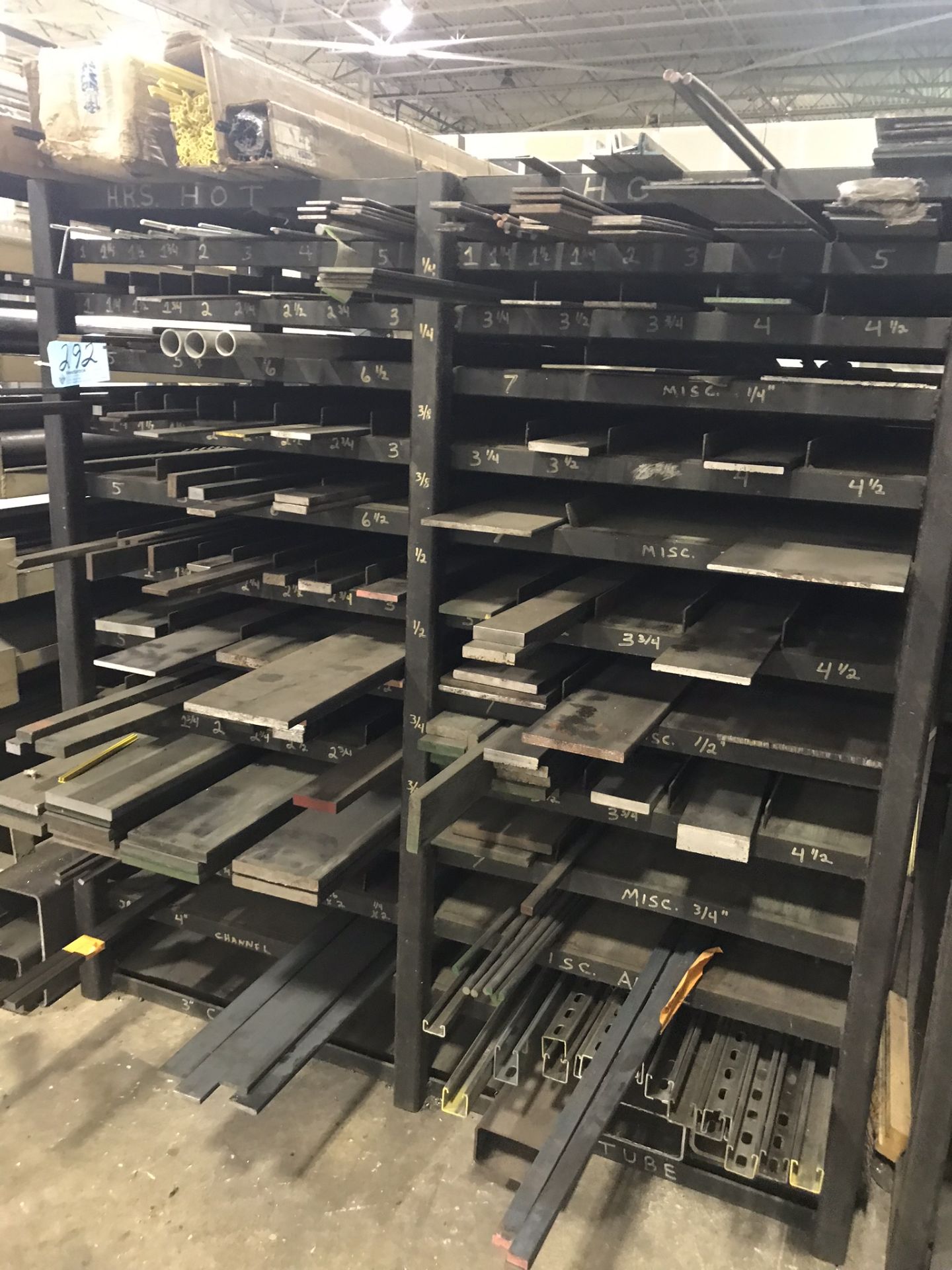 Lot-Structural Steel and Solid Stock on (4) Racks and Loose on the Floor, with Stands - Image 4 of 13