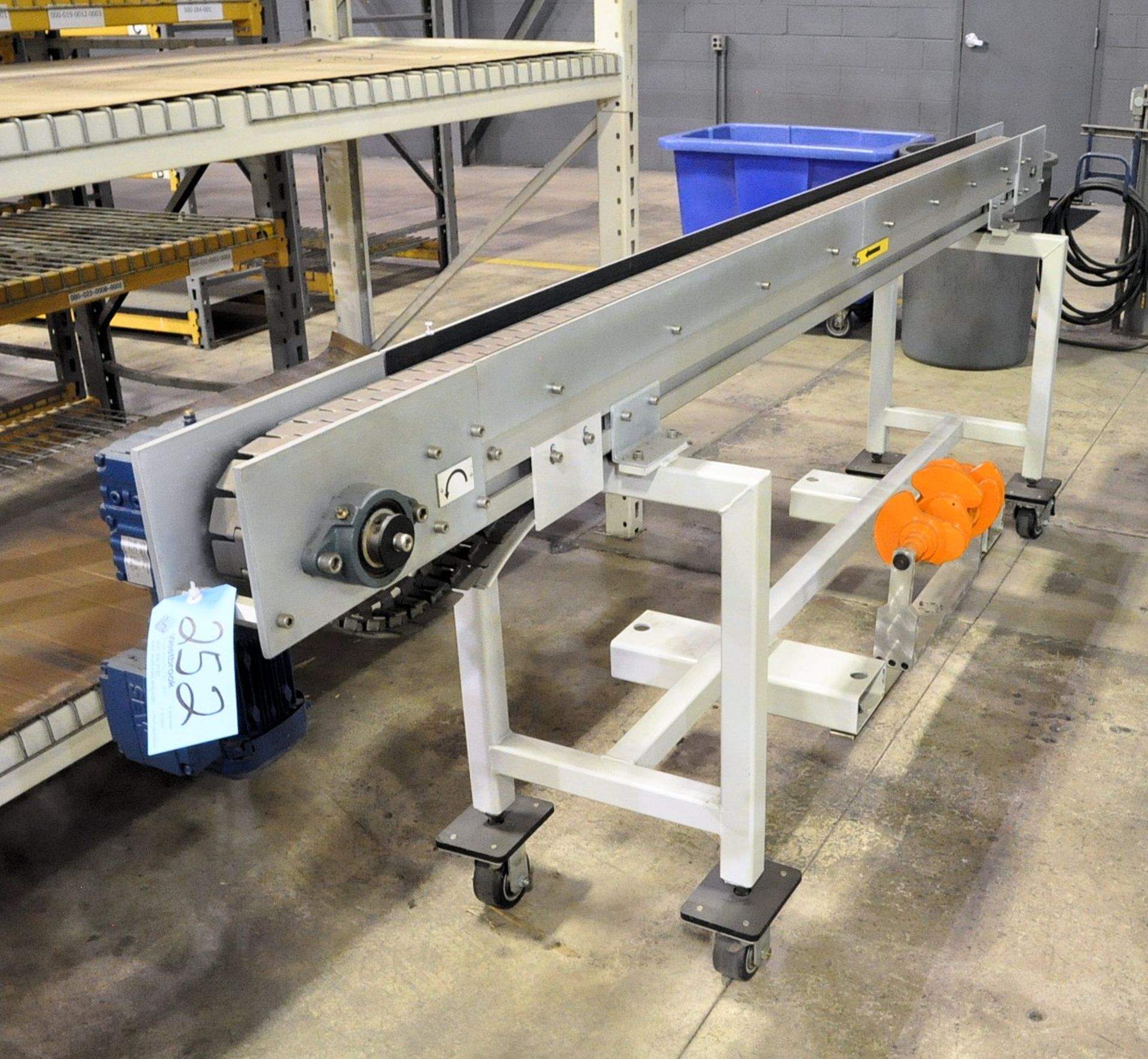 3-Meter Steel Flat Top Chain Conveyor, with SEW Electric Drive