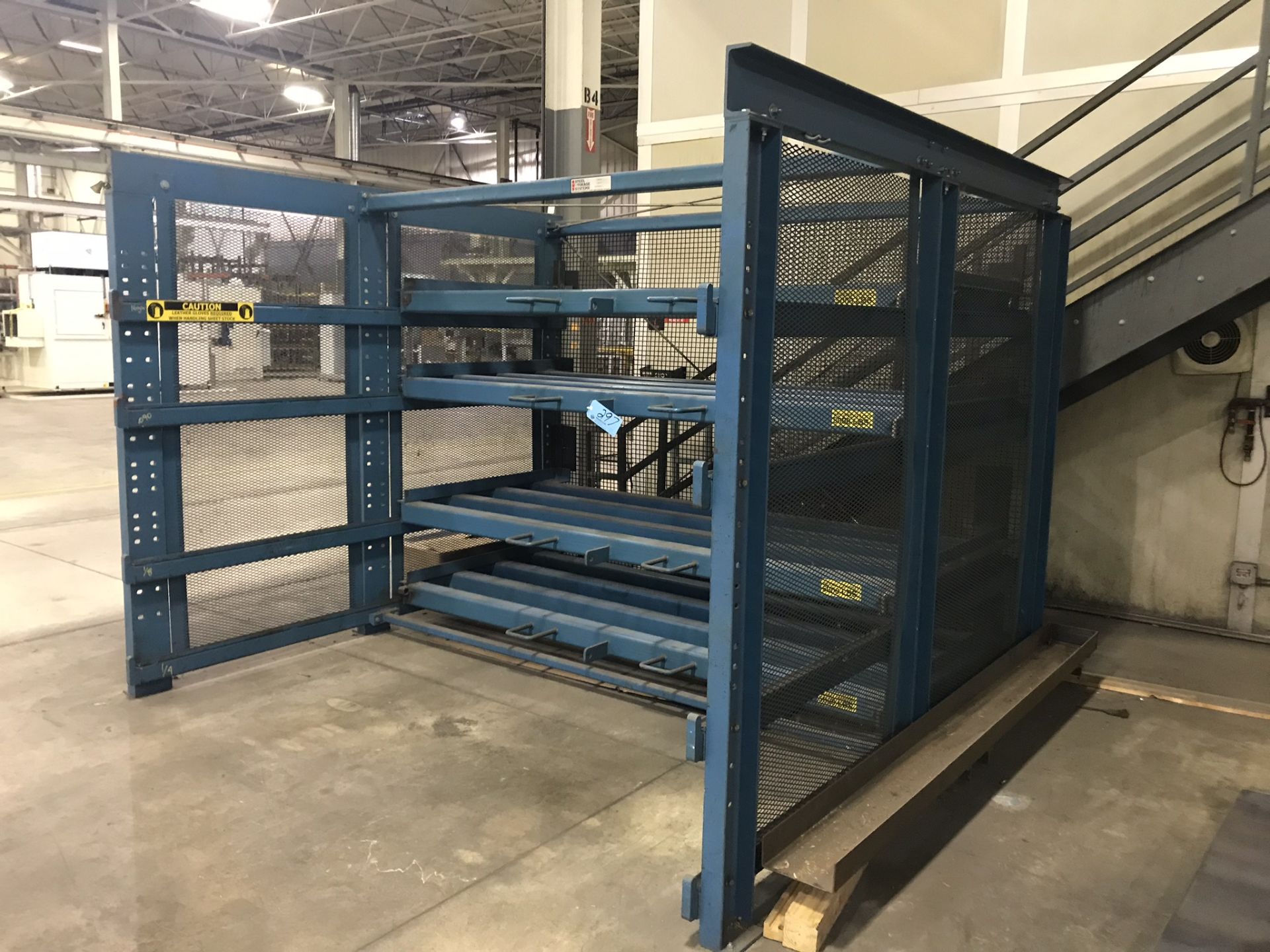 Steel Storage Systems Model 4H-48x96R ASF, 5,000-Lbs. Capacity, 4-Shelf Rolling Sheet Storage Rack - Image 2 of 4