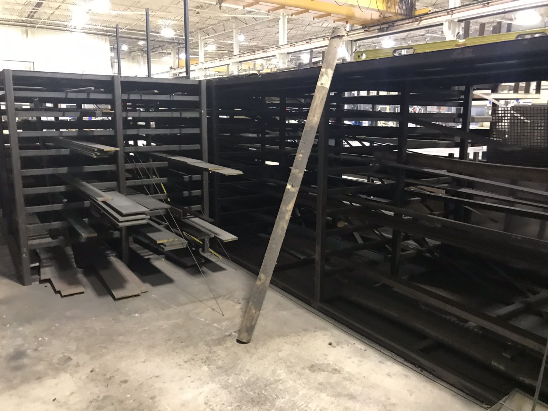 Lot-Structural Steel and Solid Stock on (4) Racks and Loose on the Floor, with Stands - Image 11 of 13