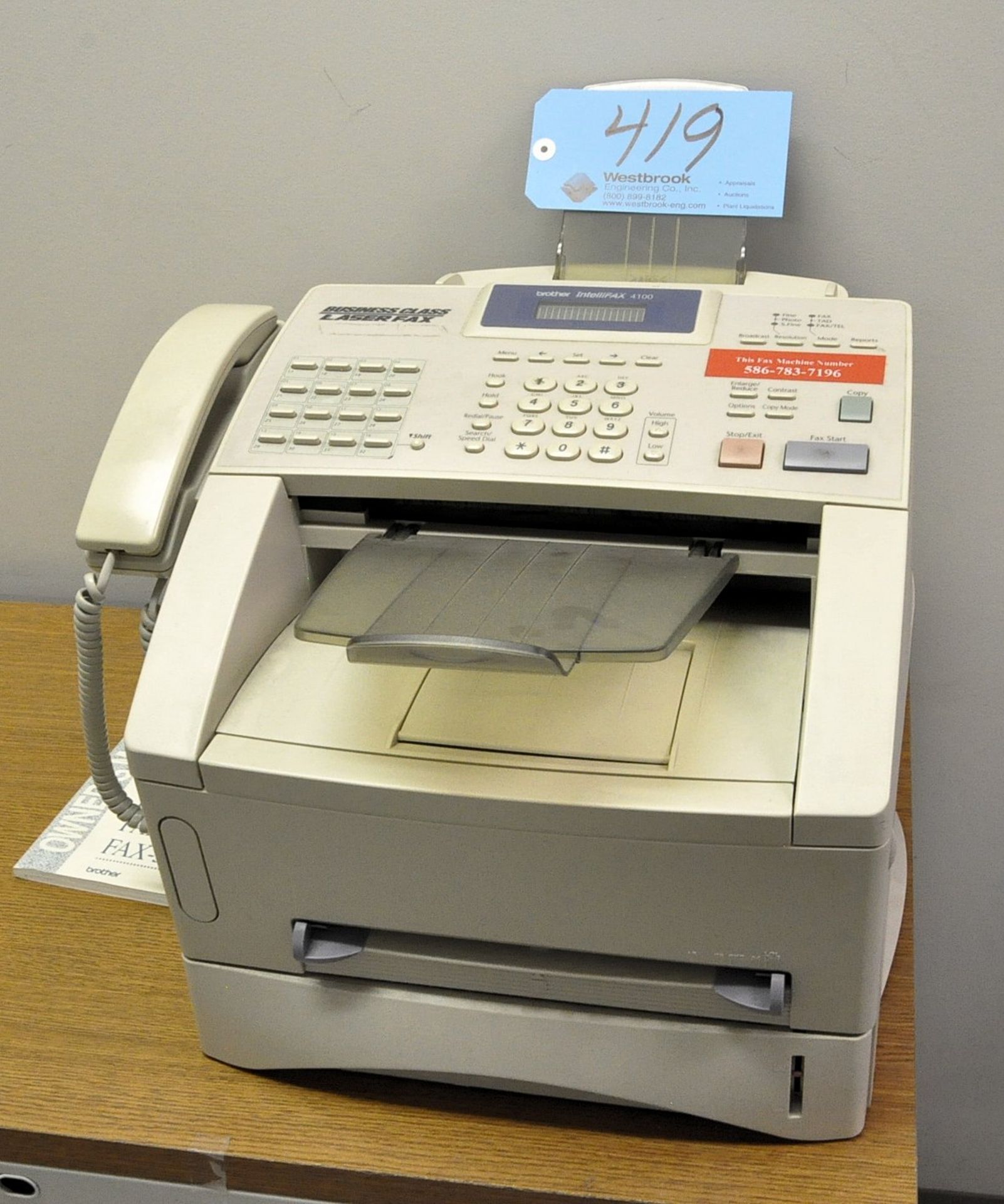Lot-Brother Intellifax 4100, Fax Machine, Bunn Coffee Maker and 24"